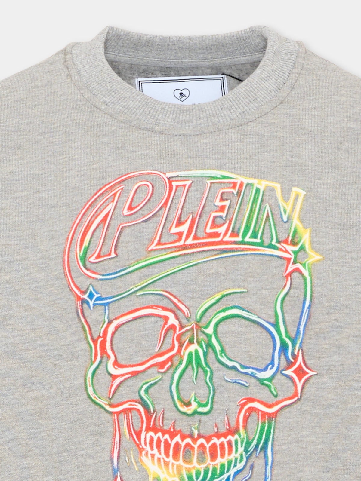 Felpa grigia per bambino con logo,Philipp Plein Junior,F6PHJBSW166 107