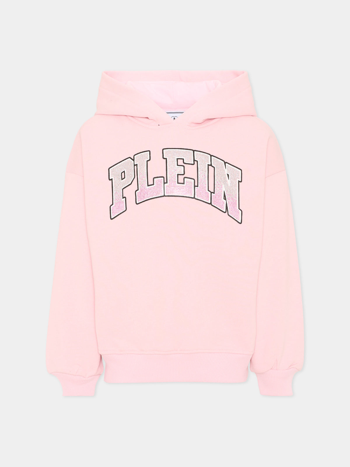 Felpa rosa per bambina con logo,Philipp Plein Junior,F6PHJGHS037 042