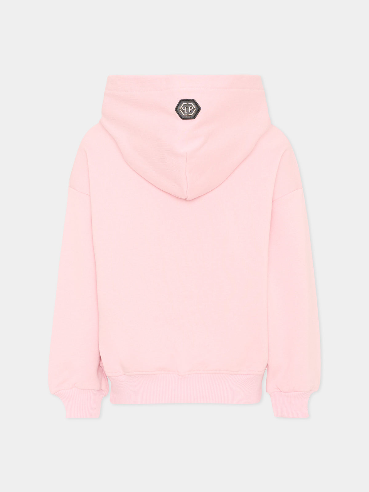 Felpa rosa per bambina con logo,Philipp Plein Junior,F6PHJGHS037 042