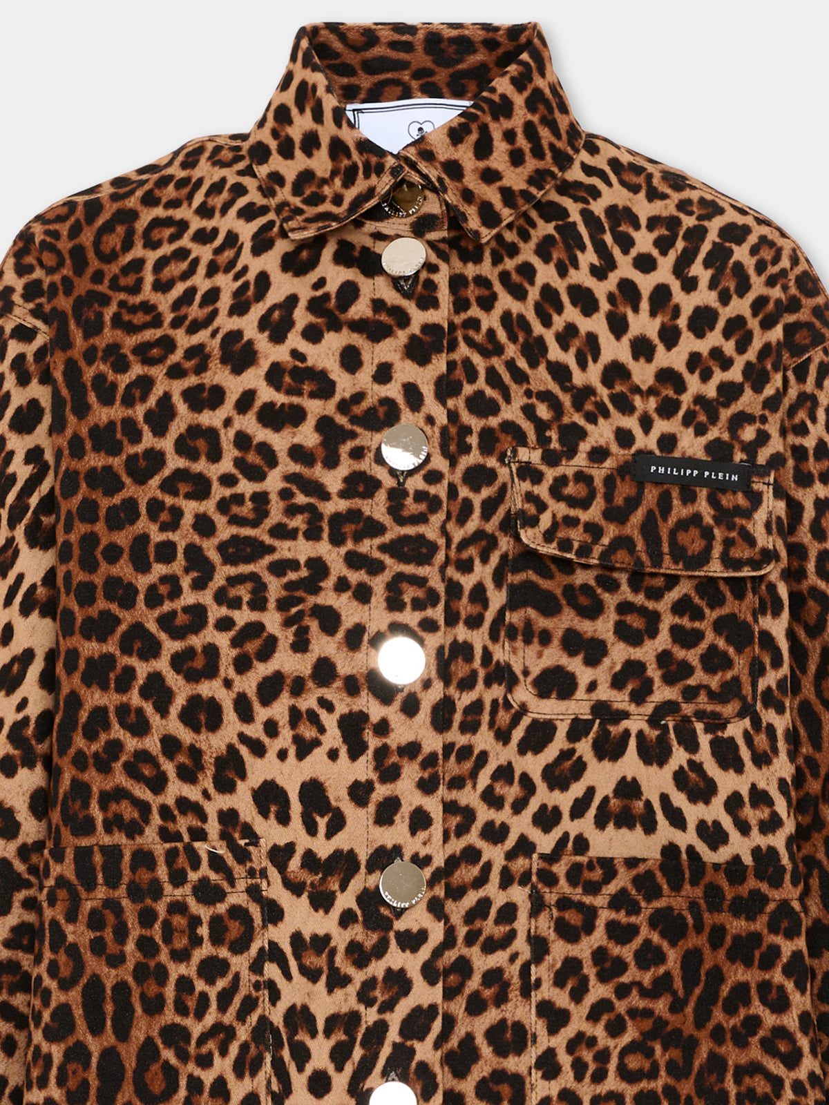 Giubbotto in ecopelle nero con logo,Philipp Plein Junior,F6PHJGJK065 110