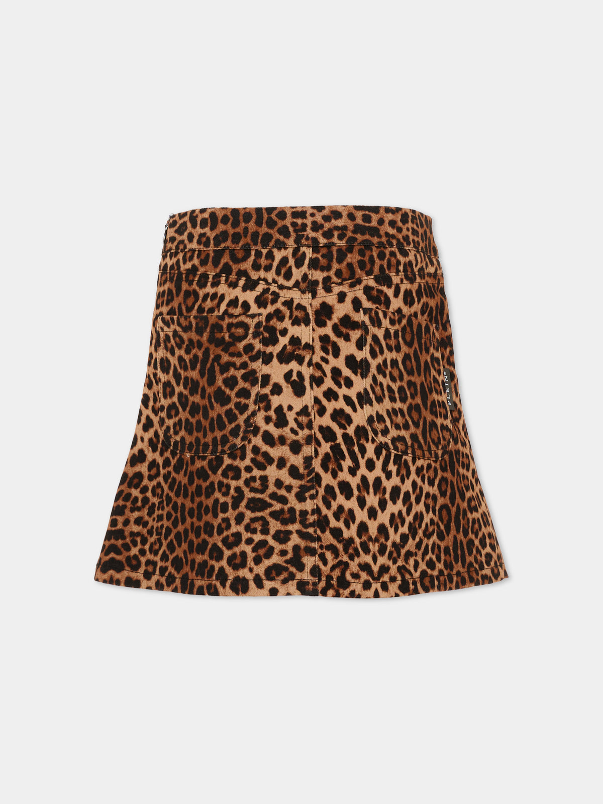 Gonna marrone per bambina animalier,Philipp Plein Junior,F6PHJGSK060 200
