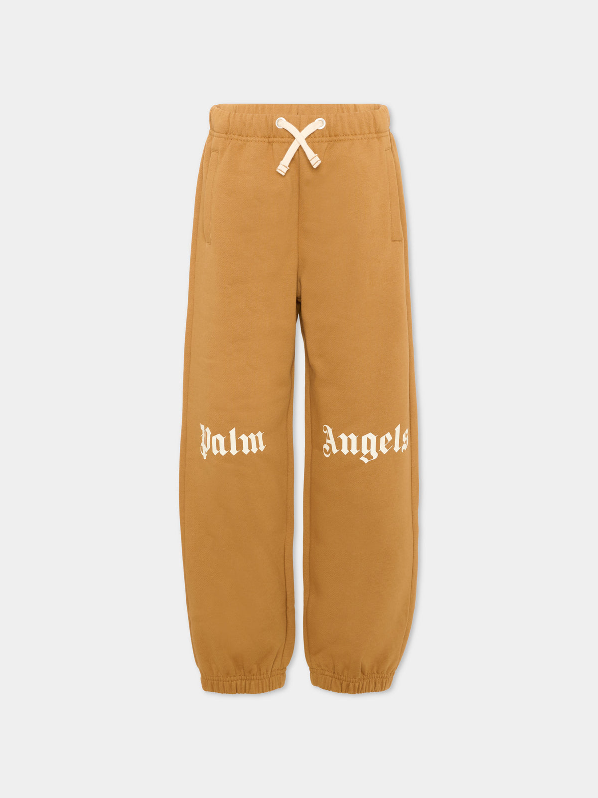 Pantalone beige per bambino con logo,Palm Angels,F6PAJBFP016 1531
