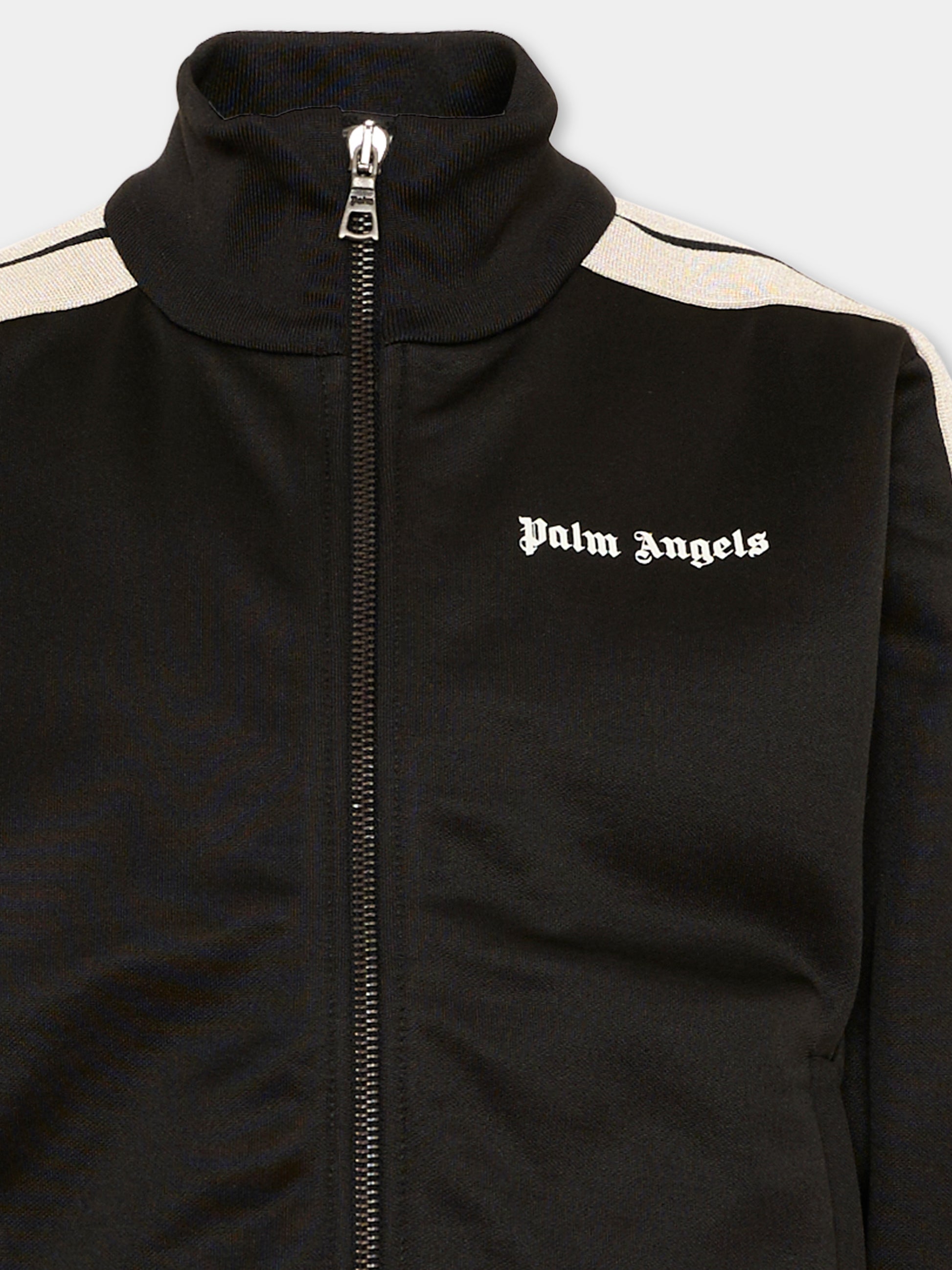 Felpa nera per bambino con logo,Palm Angels,F6PAJBJK028 110