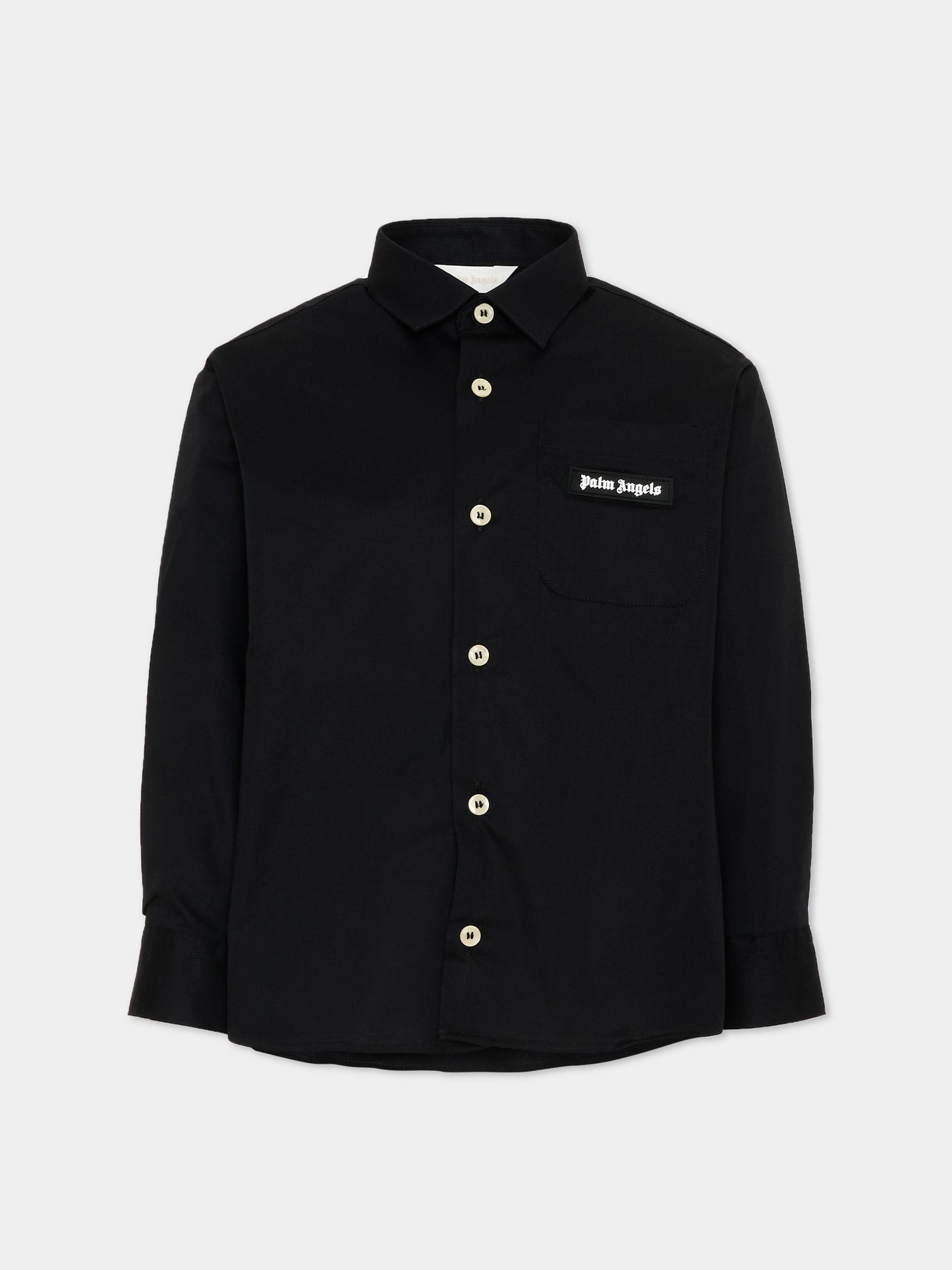 Camicia nera per bambino con logo,Palm Angels,F6PAJBSI169 110