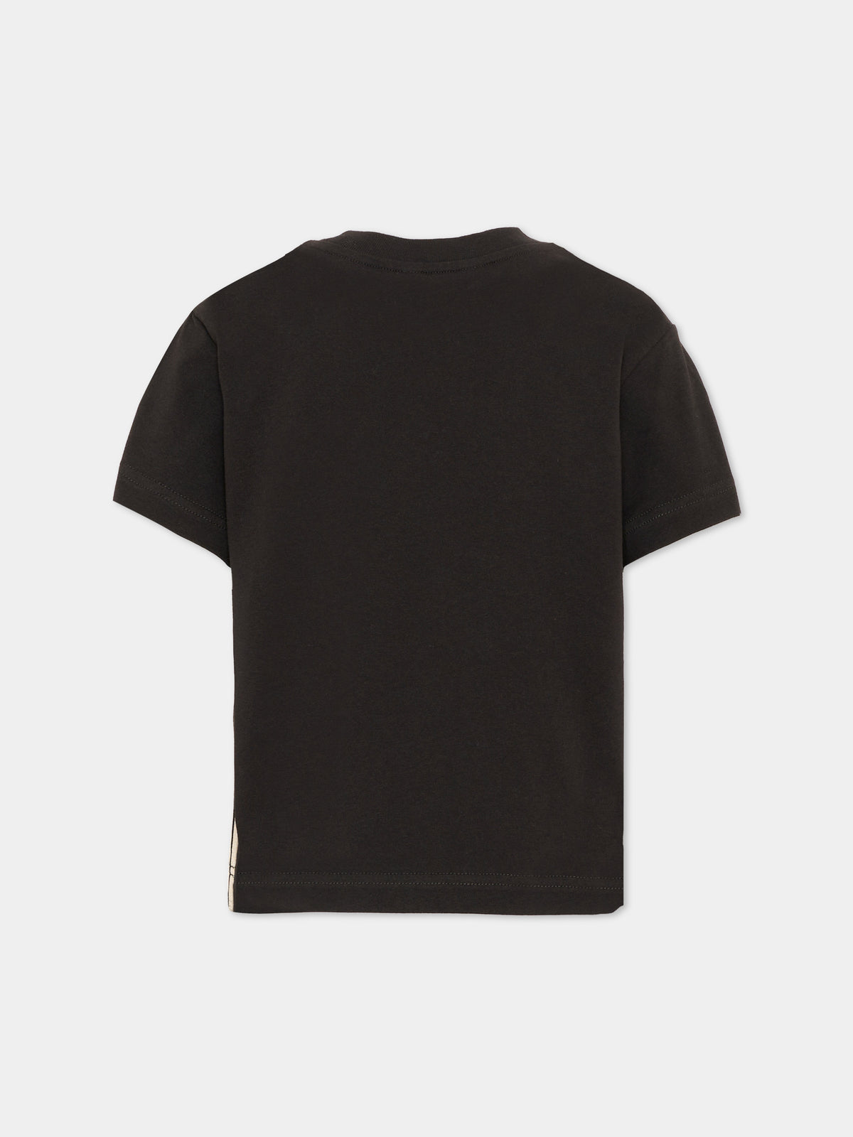 T-Shirt nera per bambini con logo,Palm Angels,F6PAJBTH026 110
