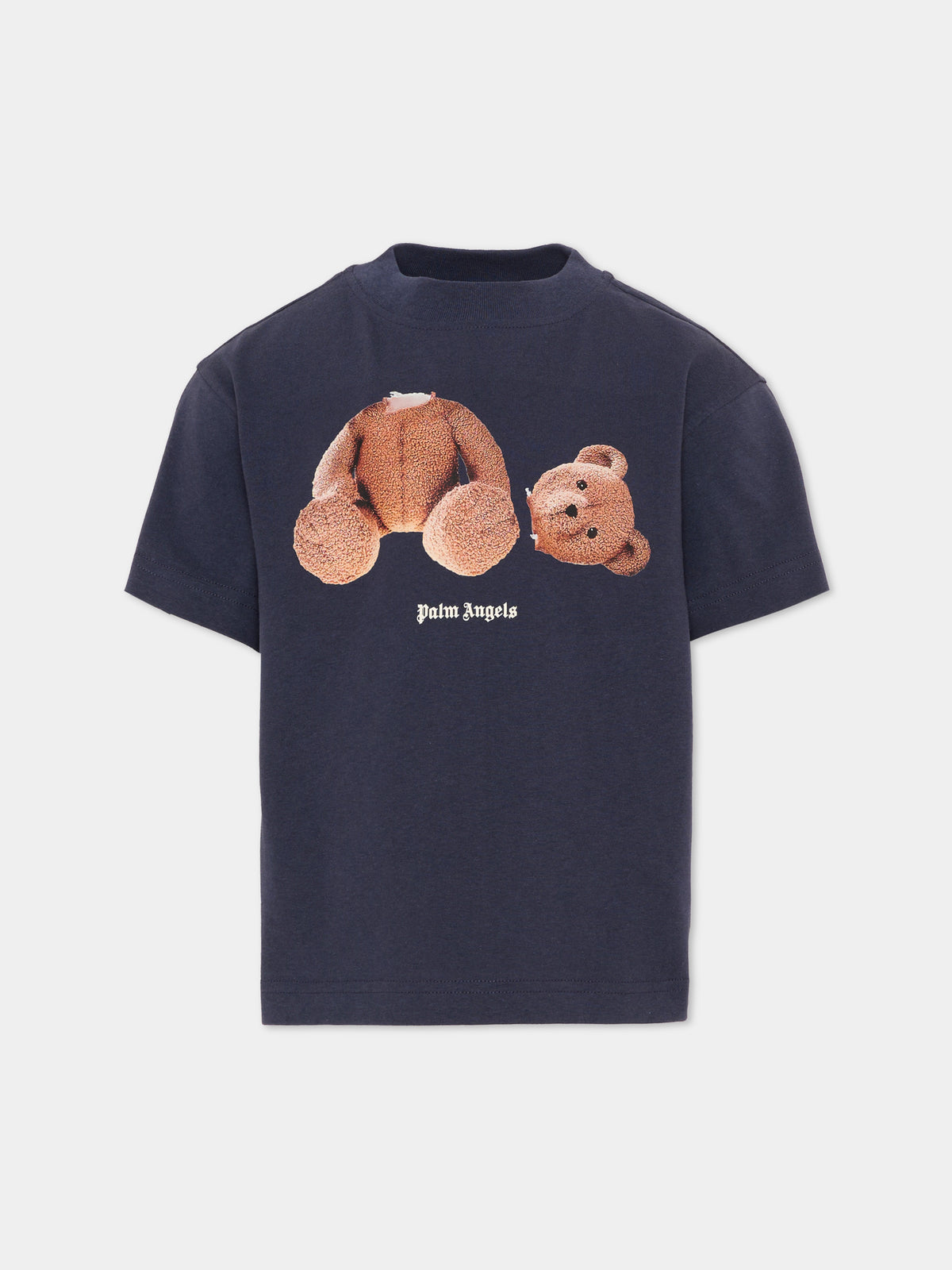 T-Shirt blu per bambini con Teddy Bear,Palm Angels,F6PAJBTH061 1528