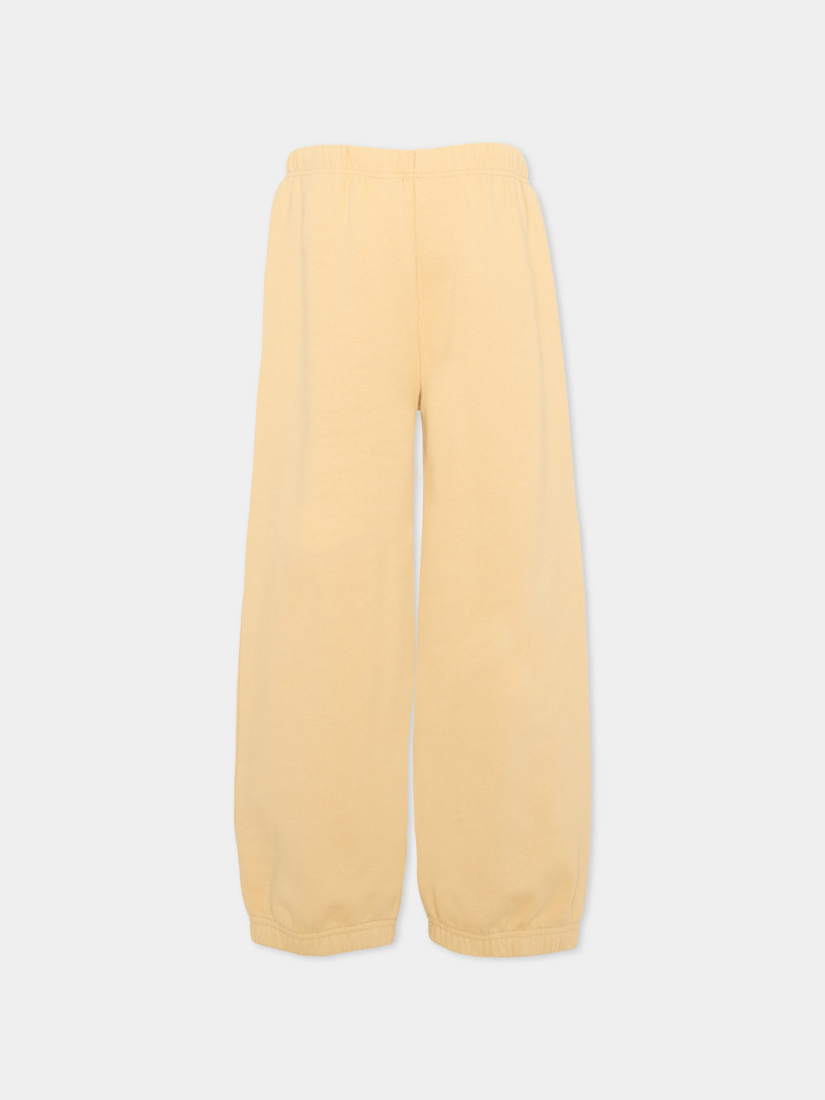 Pantaloni sportivi beige per bambina con logo,Palm Angels,F6PAJGFP054 1530
