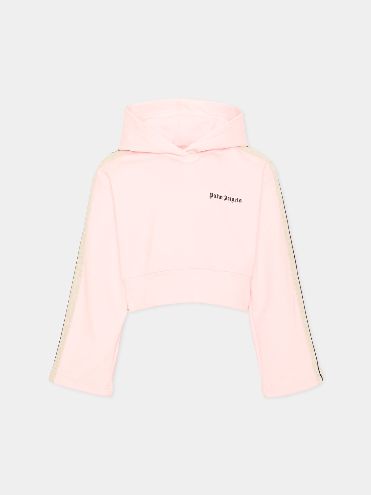 Felpa rosa per bambina con logo,Palm Angels,F6PAJGHS039 042