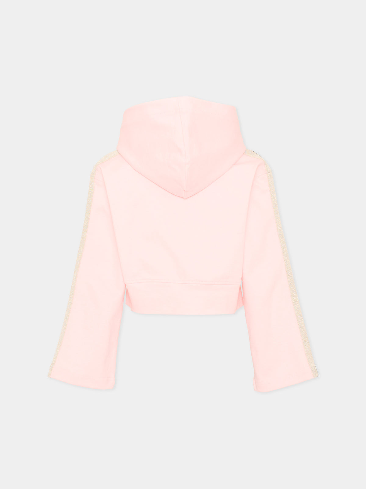 Felpa rosa per bambina con logo,Palm Angels,F6PAJGHS039 042