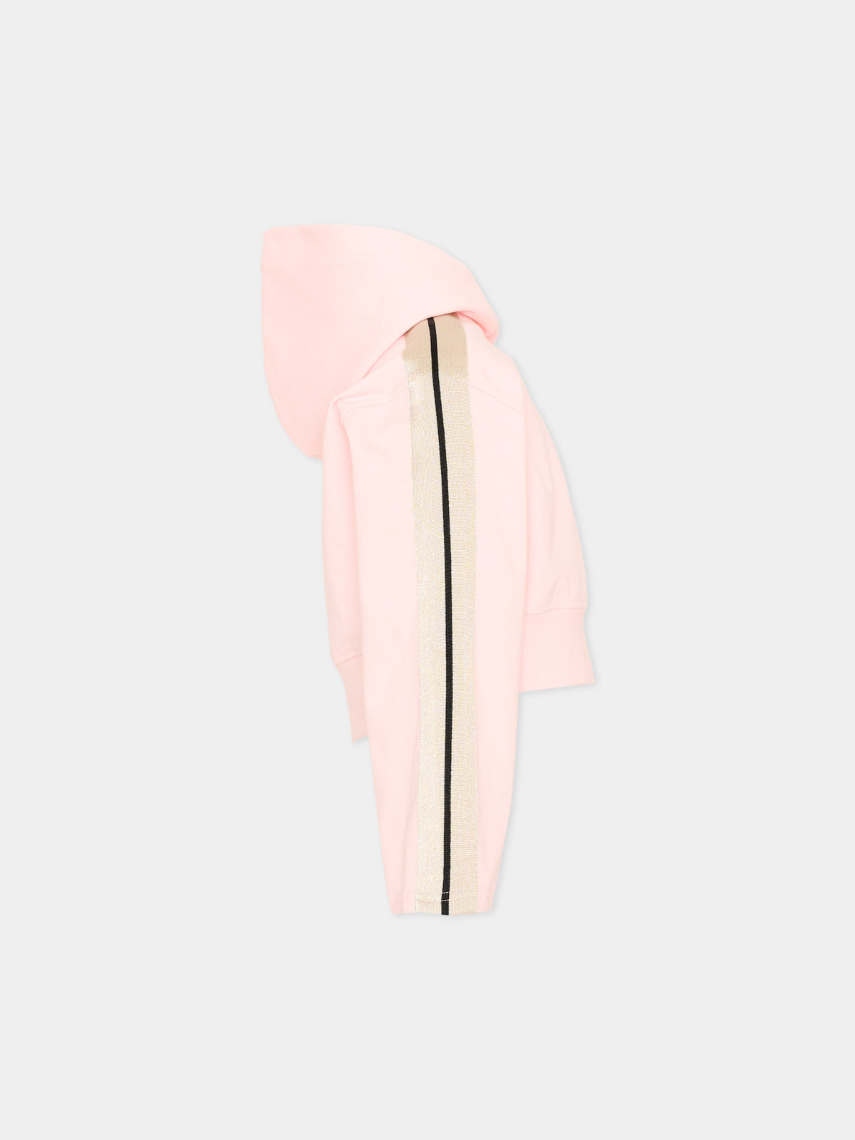 Felpa rosa per bambina con logo,Palm Angels,F6PAJGHS039 042
