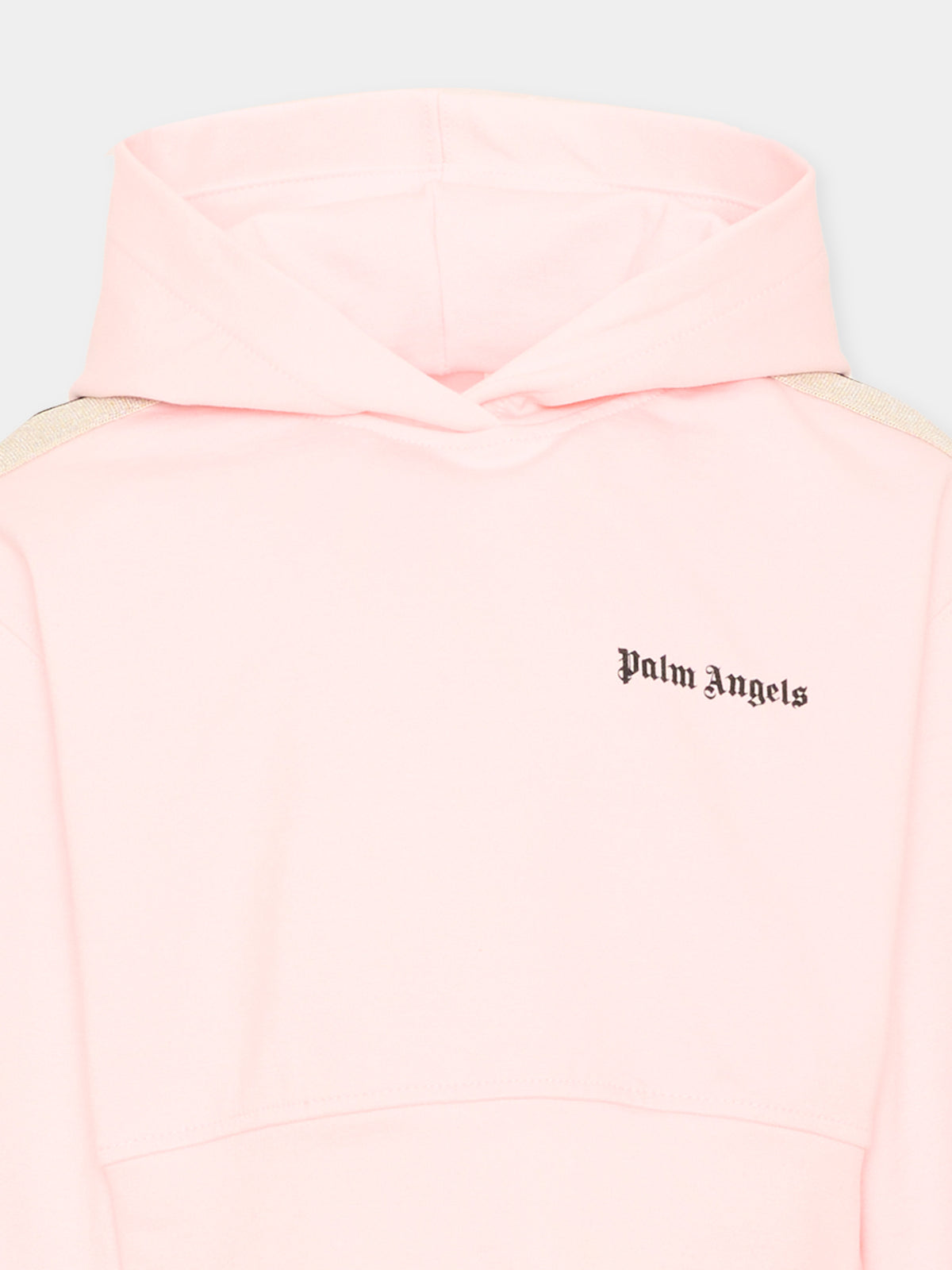 Felpa rosa per bambina con logo,Palm Angels,F6PAJGHS039 042