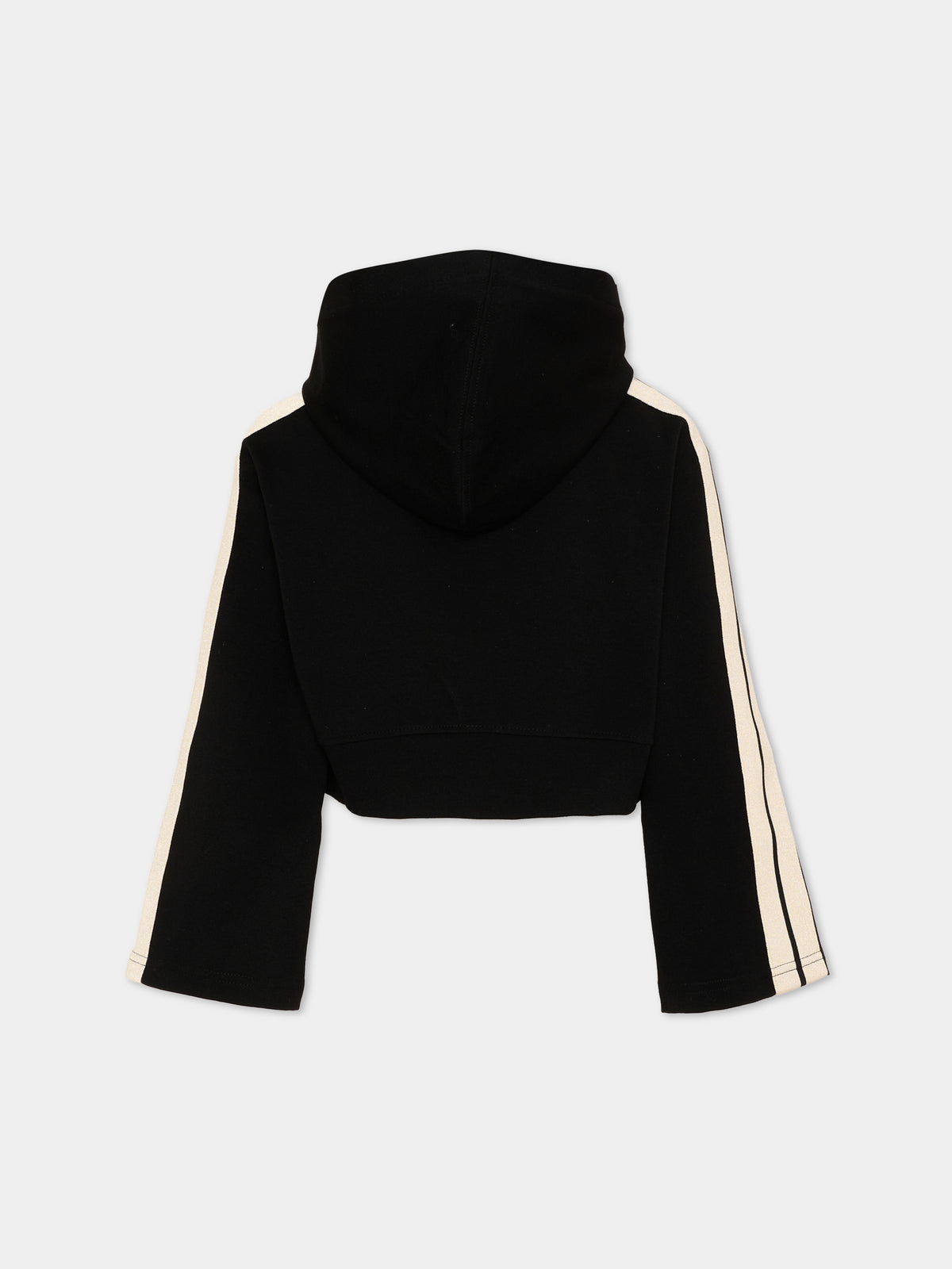Felpa nera per bambina con logo,Palm Angels,F6PAJGHS039 110