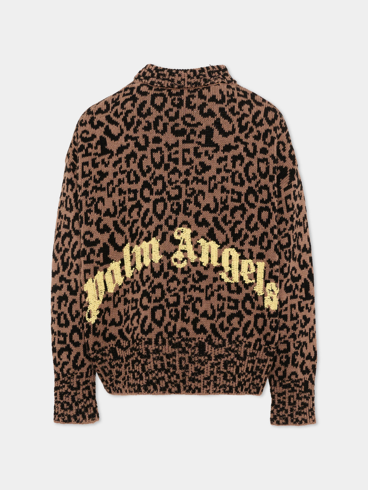 Maglione marrone per bambina con logo,Palm Angels,F6PAJGJP157 220