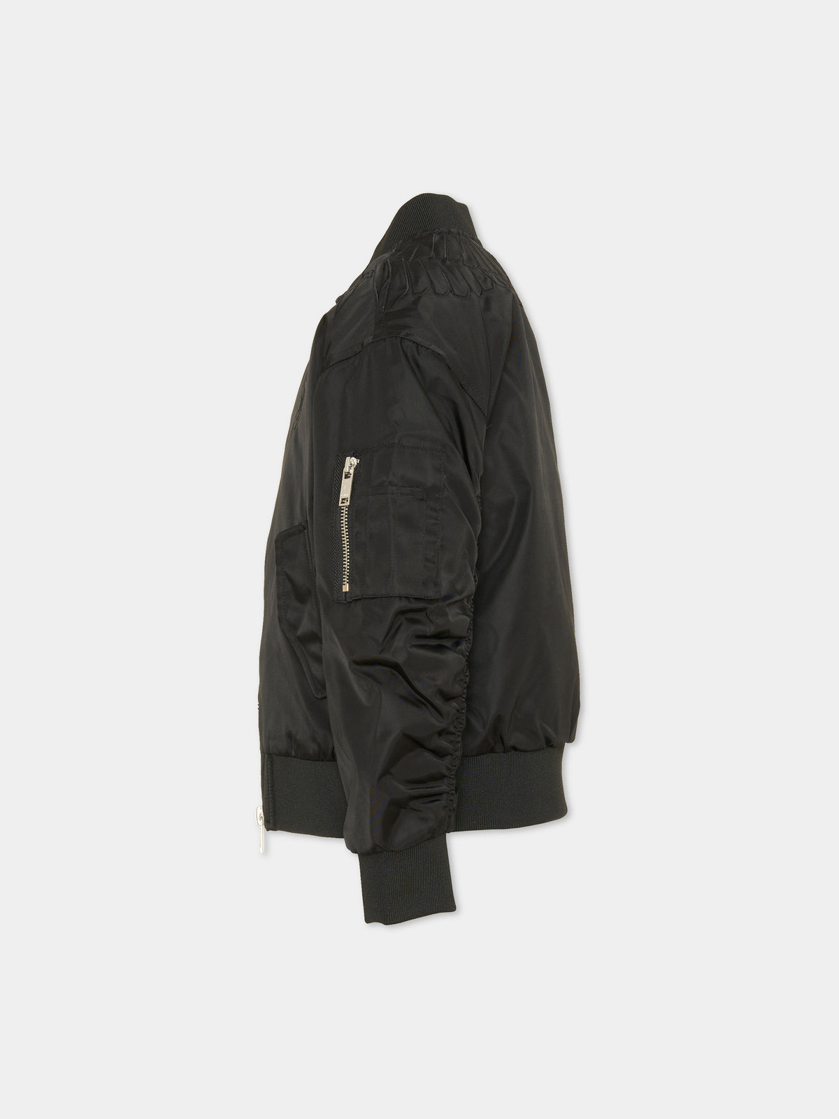 Bomber nero per bambino con logo,County Of Milan Kids,F6CMJBBO008 110