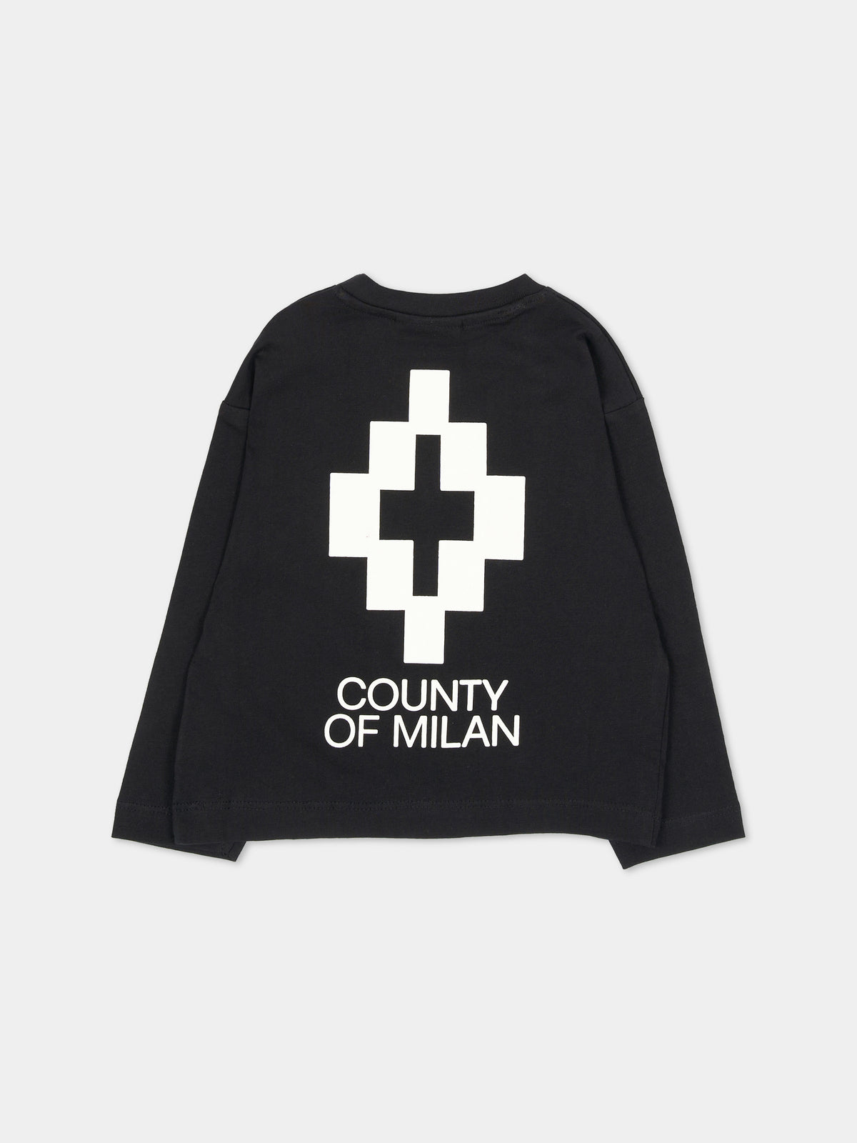 T-shirt a manica lunga nera per neonato,County Of Milan Kids,F6CMNBTH127 110