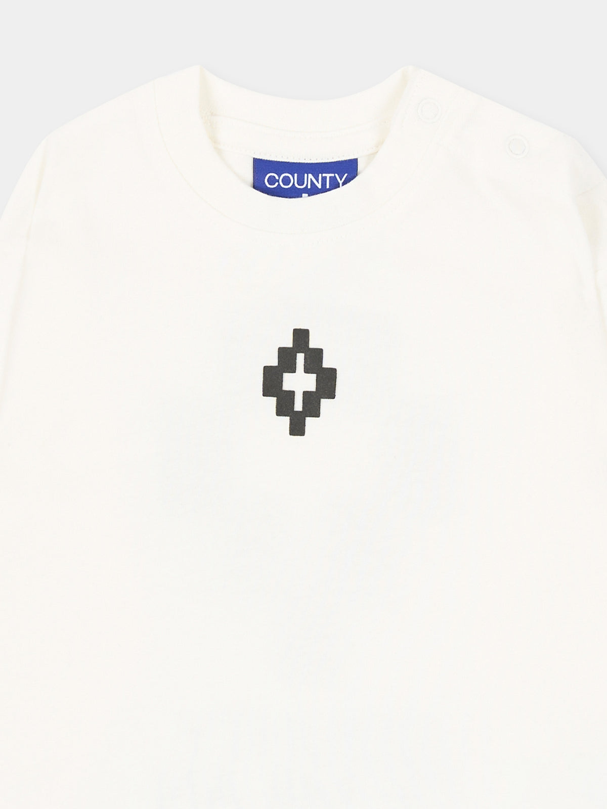 T-shirt a manica lunga avorio per neonato,County Of Milan Kids,F6CMNBTH127 412