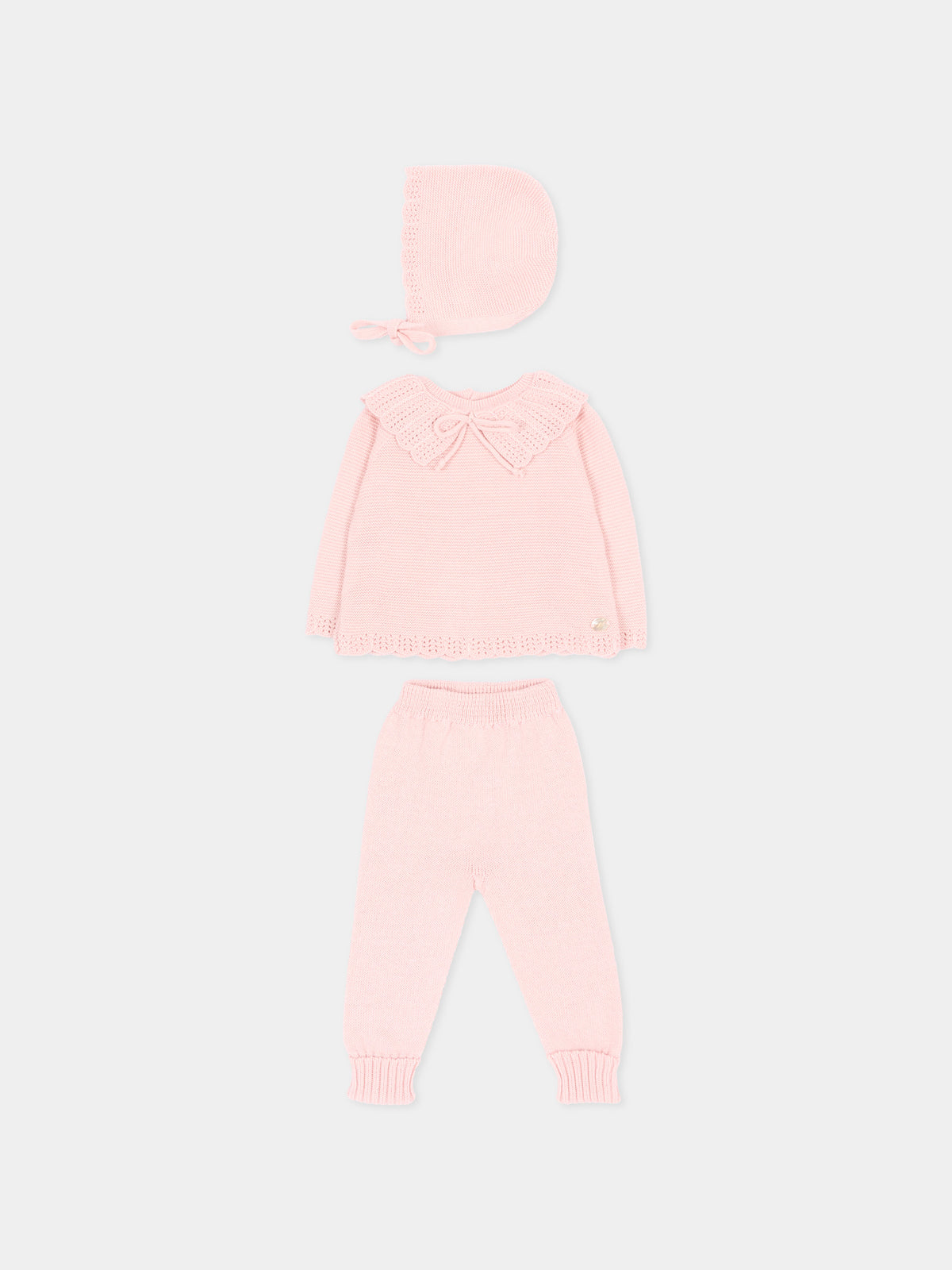 Completo nascita rosa per neonata in maglia,Martín Aranda,004-11325 P06