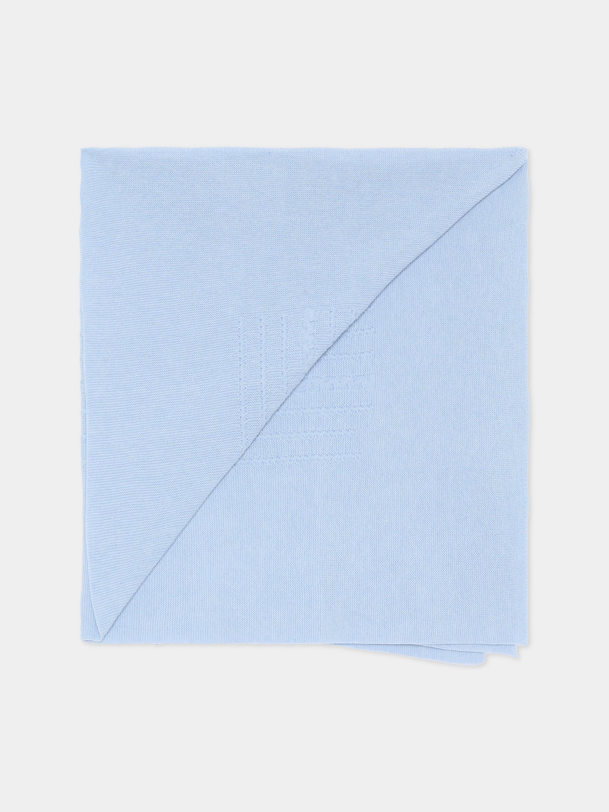 Coperta azzurra in maglia per neonato,Martín Aranda,021-10323 C08
