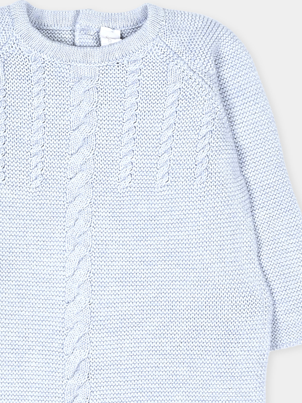 Tutina celeste per neonato in maglia,Martín Aranda,003-10323 C08