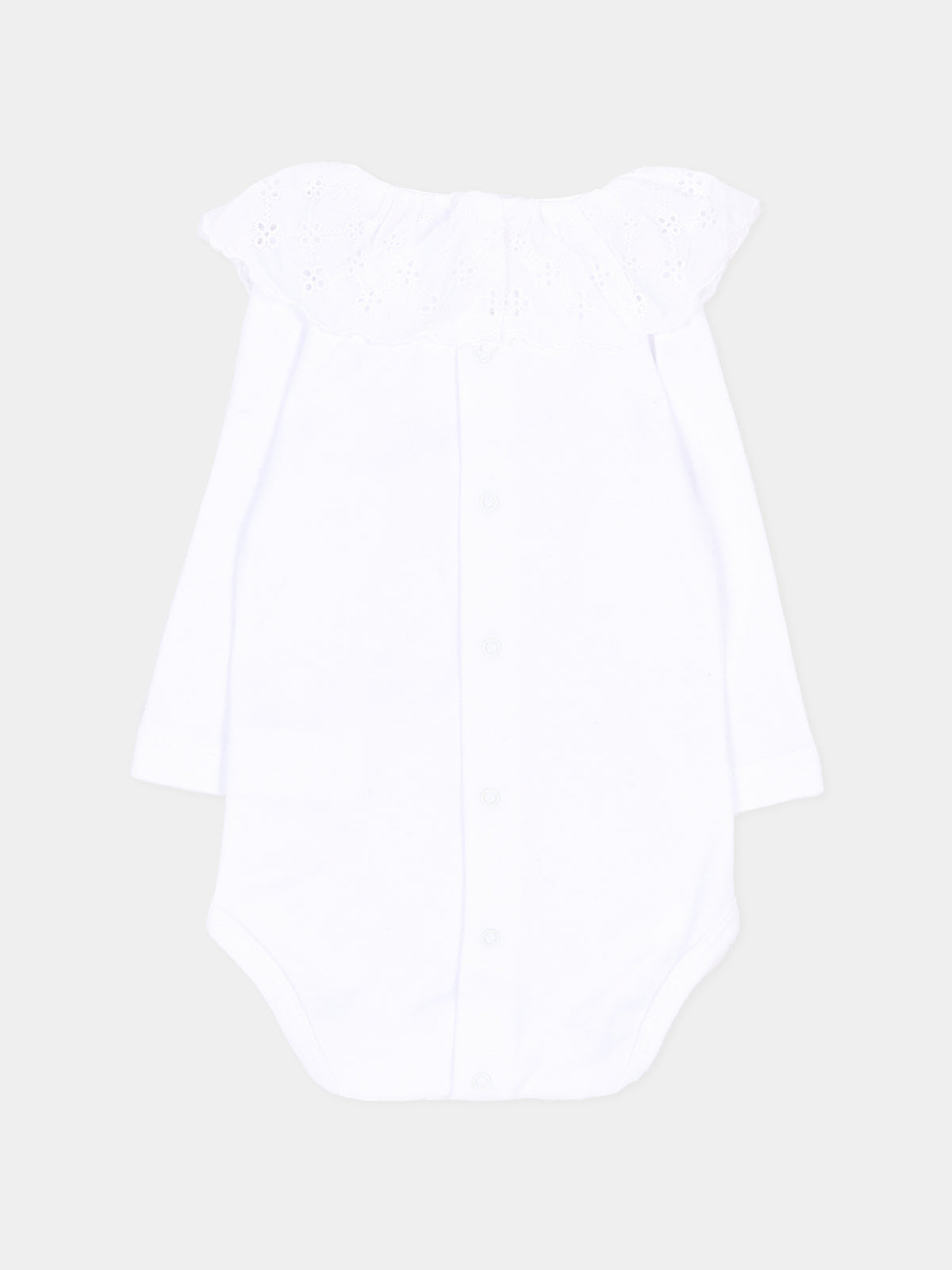 Body bianco per neonata con volant,Martín Aranda,026-20335 PW01