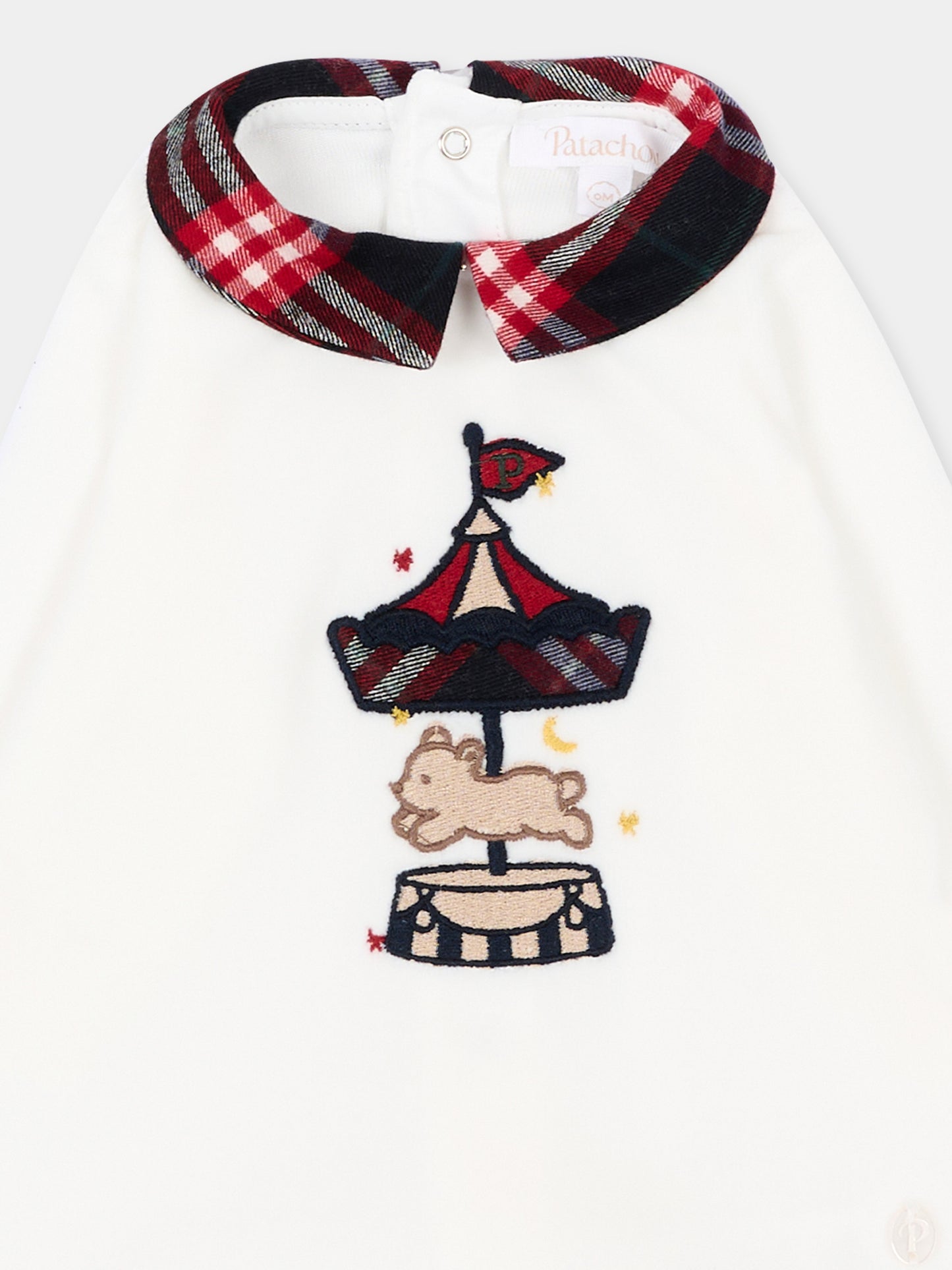 Tutina avorio per neonati con tartan,Patachou,PAP 47 BAB4333136 060
