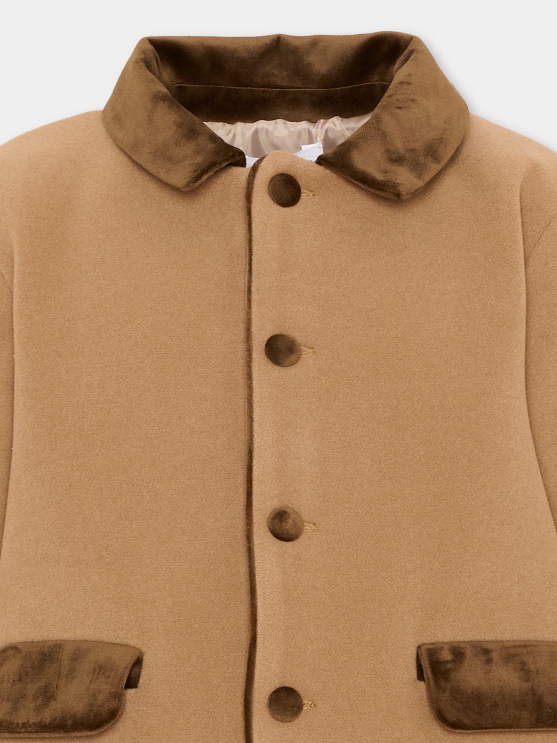 Cappotto beige per bambino,Patachou,PAP 47 CA4333380 180