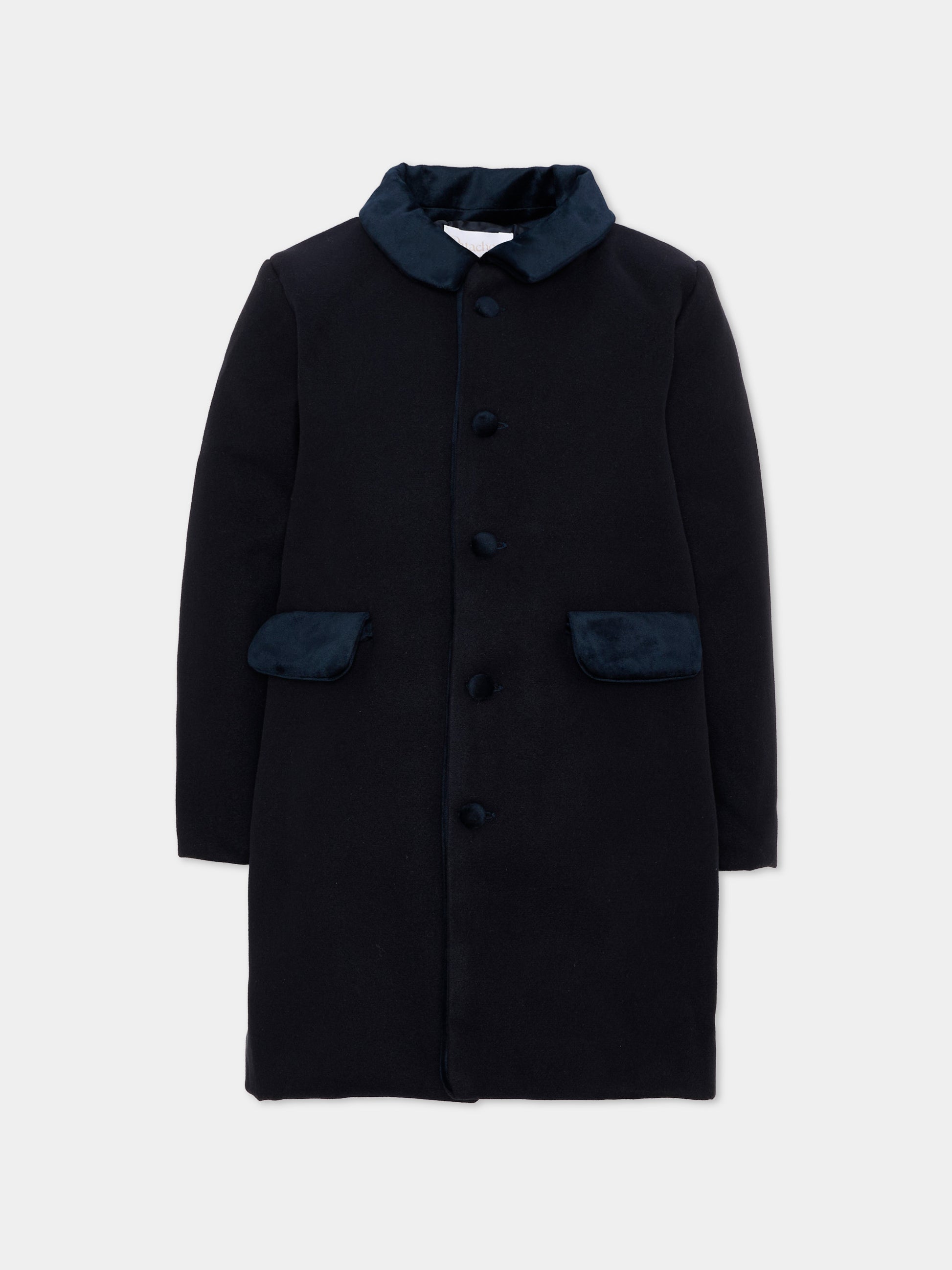 Cappotto blu per bambino con colletto,Patachou,PAP 47 CA4333380 360
