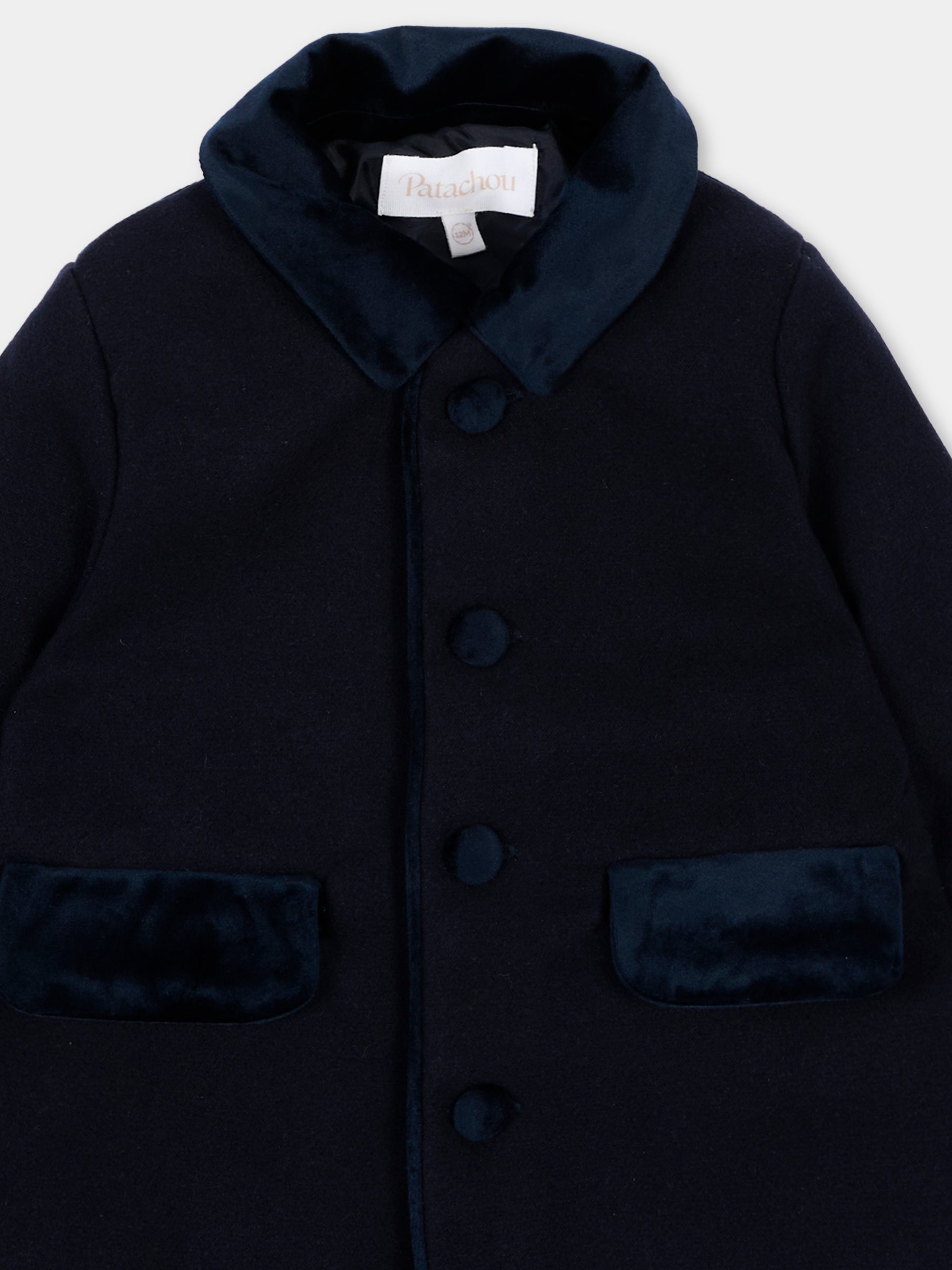 Cappotto blu per neonato,Patachou,PAP 47 CA4333380 360