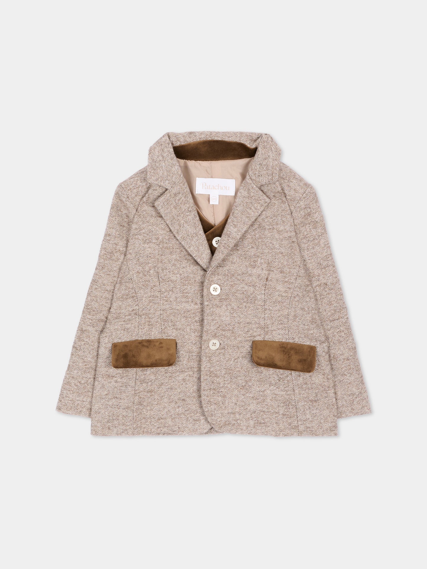 Giacca beige per neonato,Patachou,PAP 47 CA4333381 180