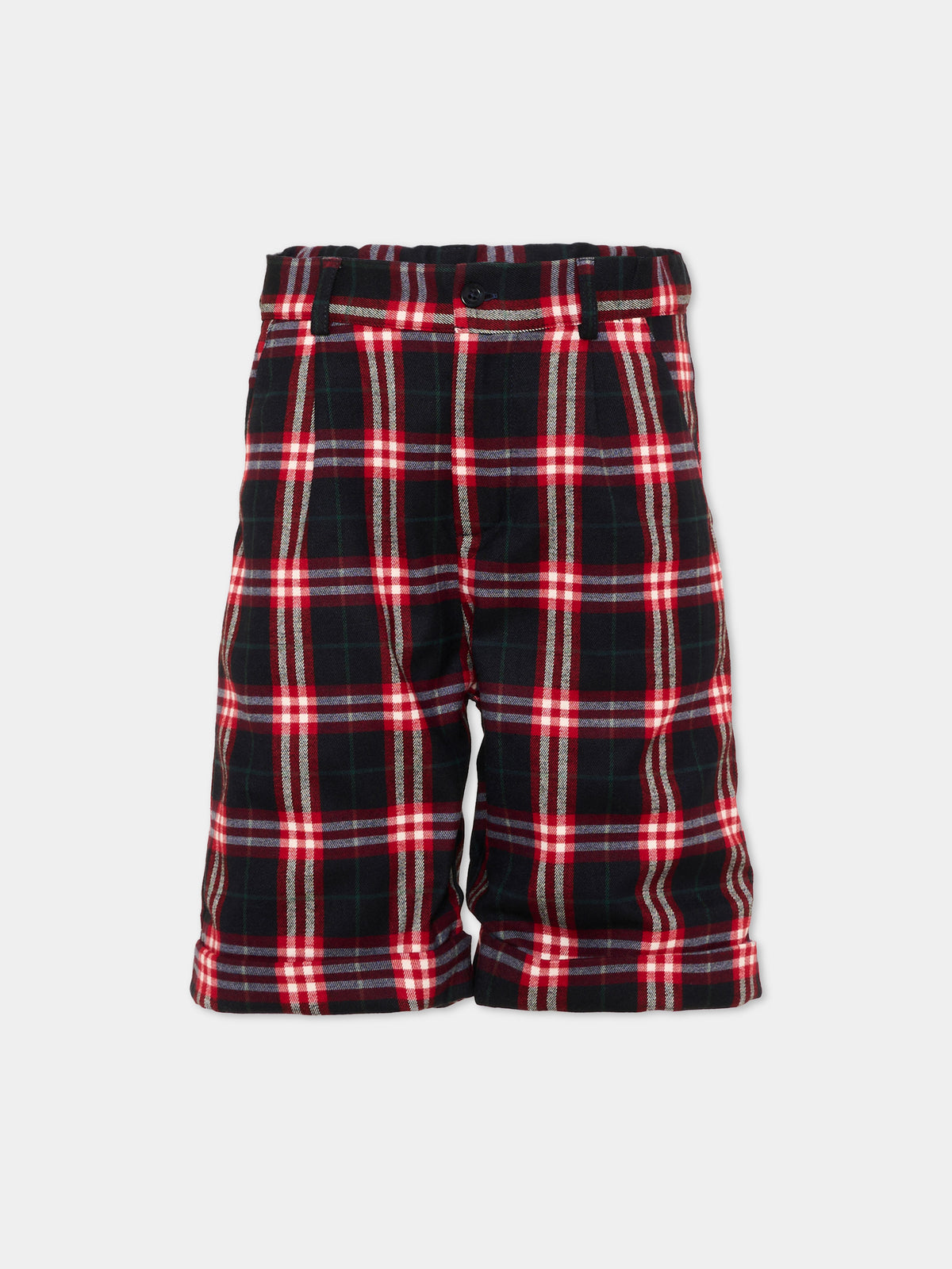 Shorts multicolor tartan per bambino