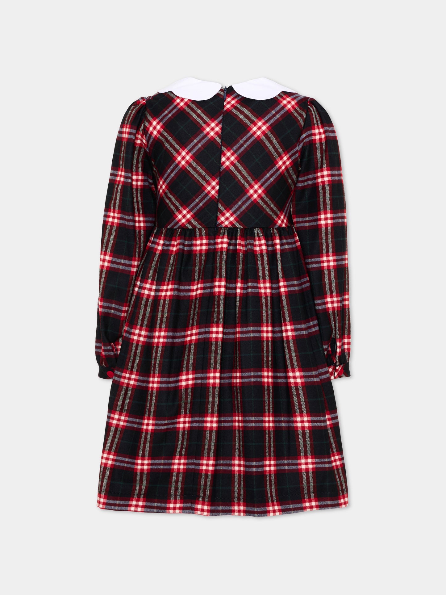 Abito elegante blu tartan per bambina,Patachou,PAP 47 VET4333262 Z0162