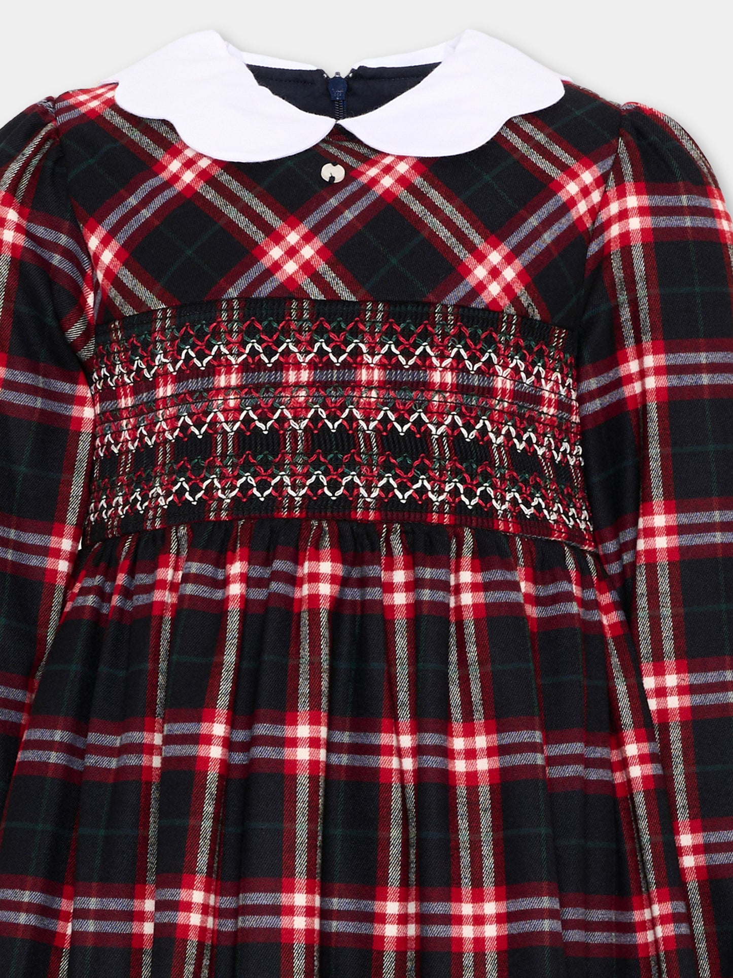 Abito elegante blu tartan per bambina,Patachou,PAP 47 VET4333262 Z0162