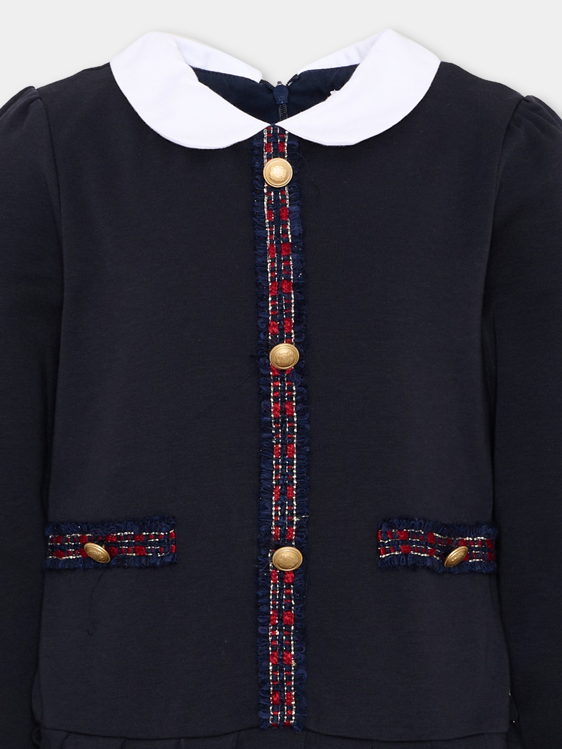 Abito elegante blu per bambina,Patachou,PAP 47 VET4333267 360