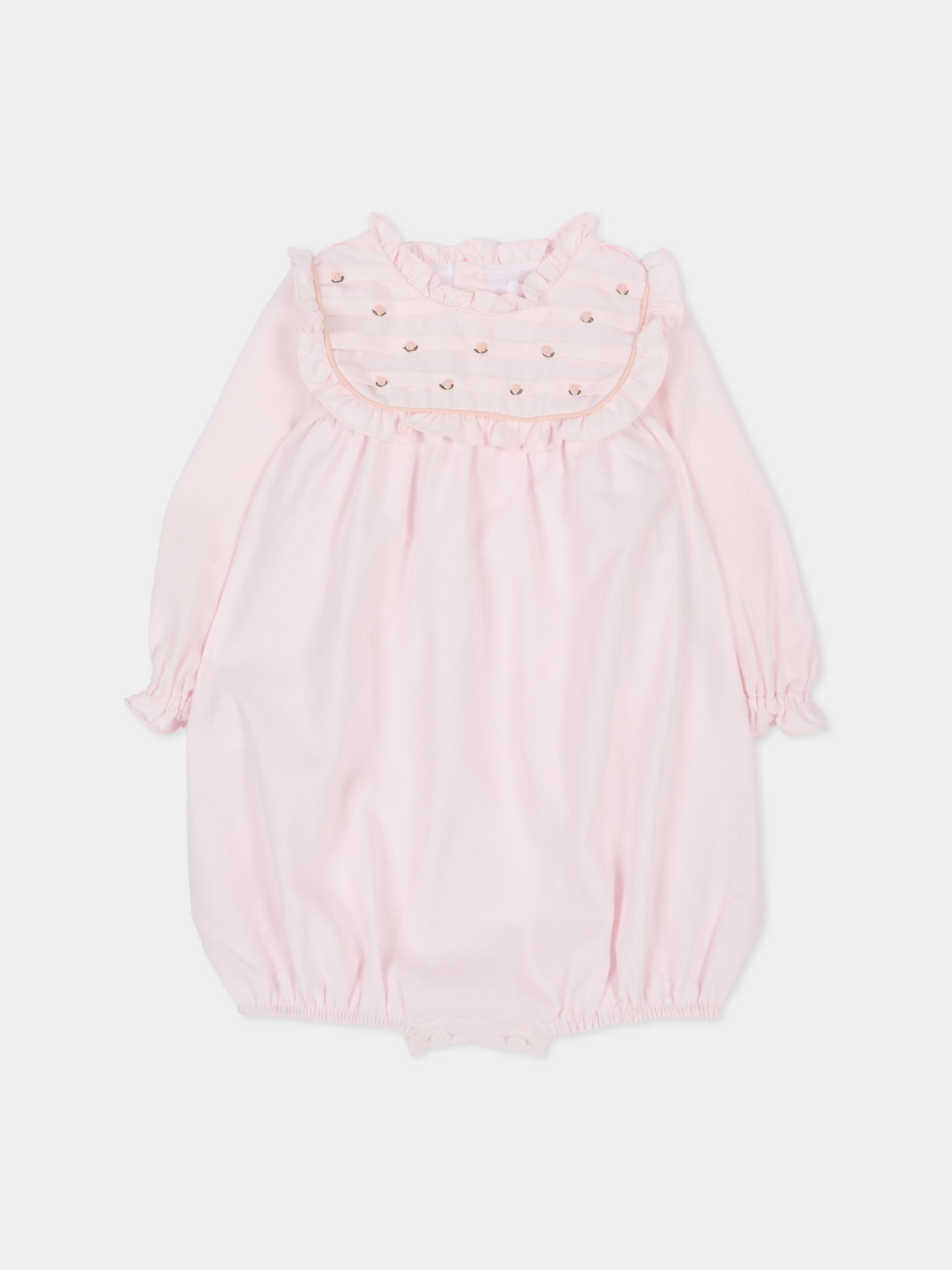 Tutina rosa per neonata con ruches,Kidiwi Handmade,37052 TU034