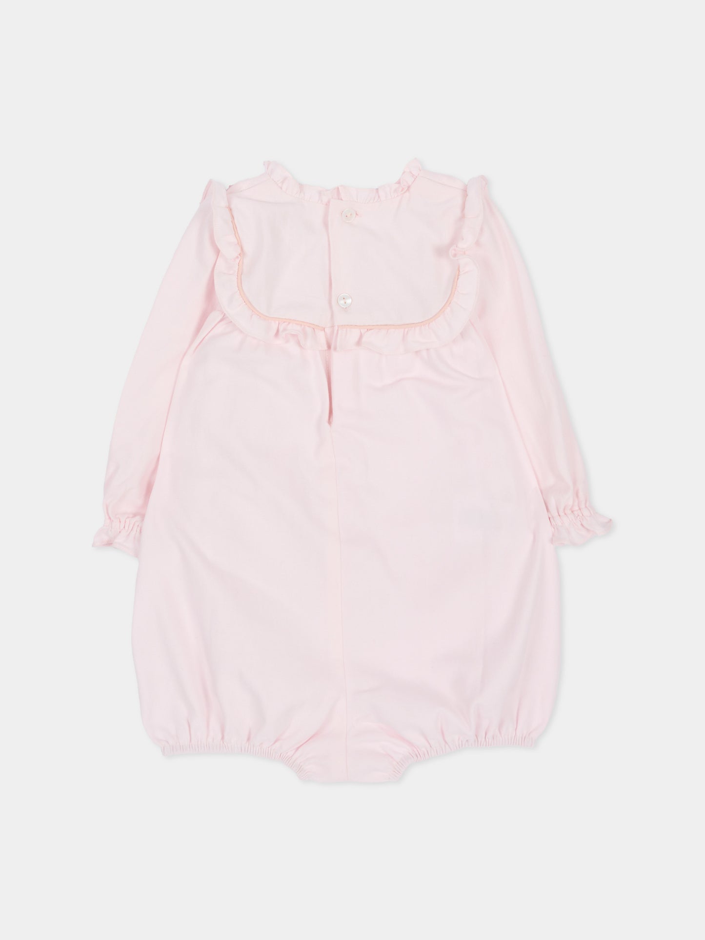 Tutina rosa per neonata con ruches,Kidiwi Handmade,37052 TU034