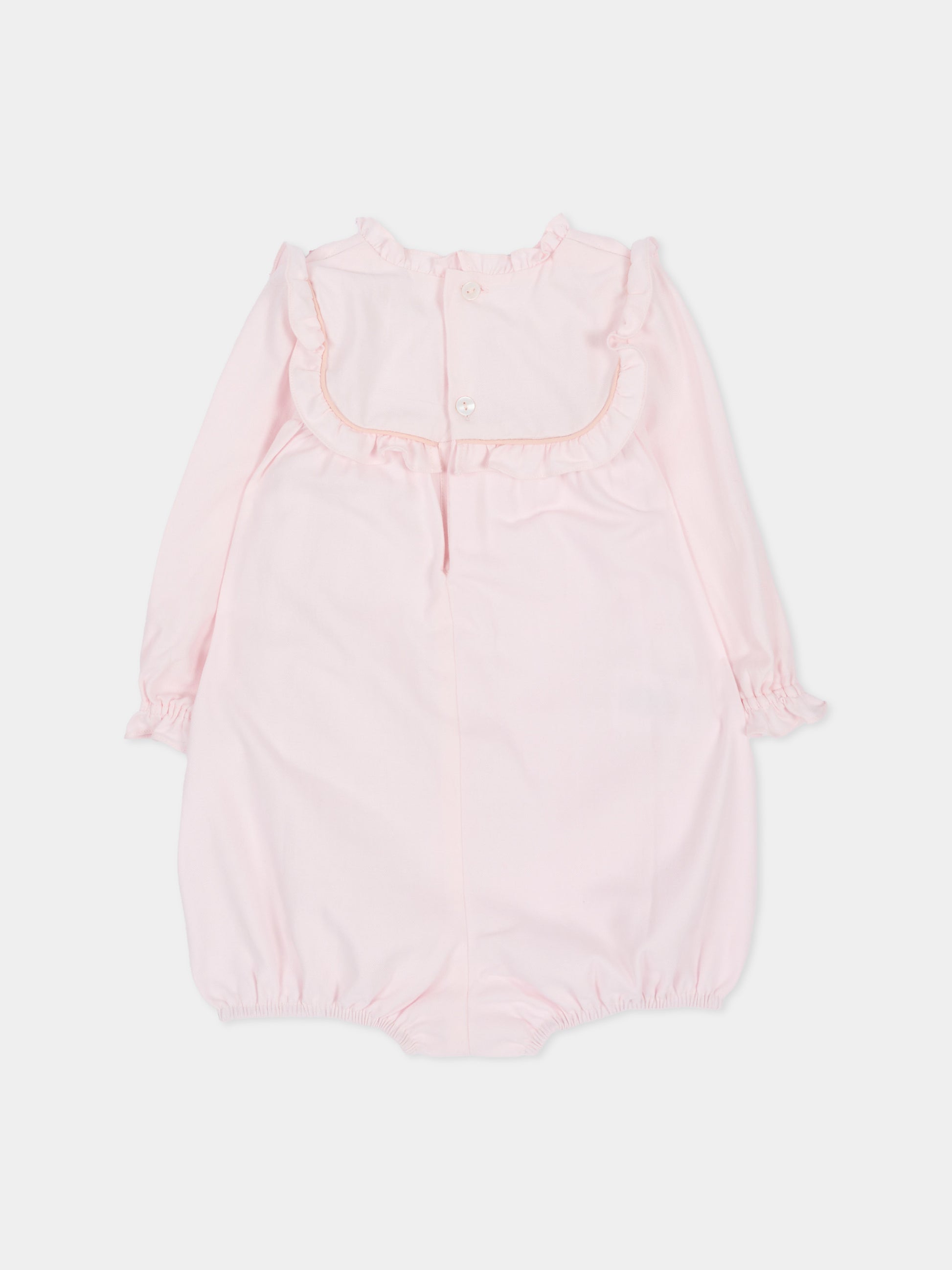 Tutina rosa per neonata con ruches,Kidiwi Handmade,37052 TU034