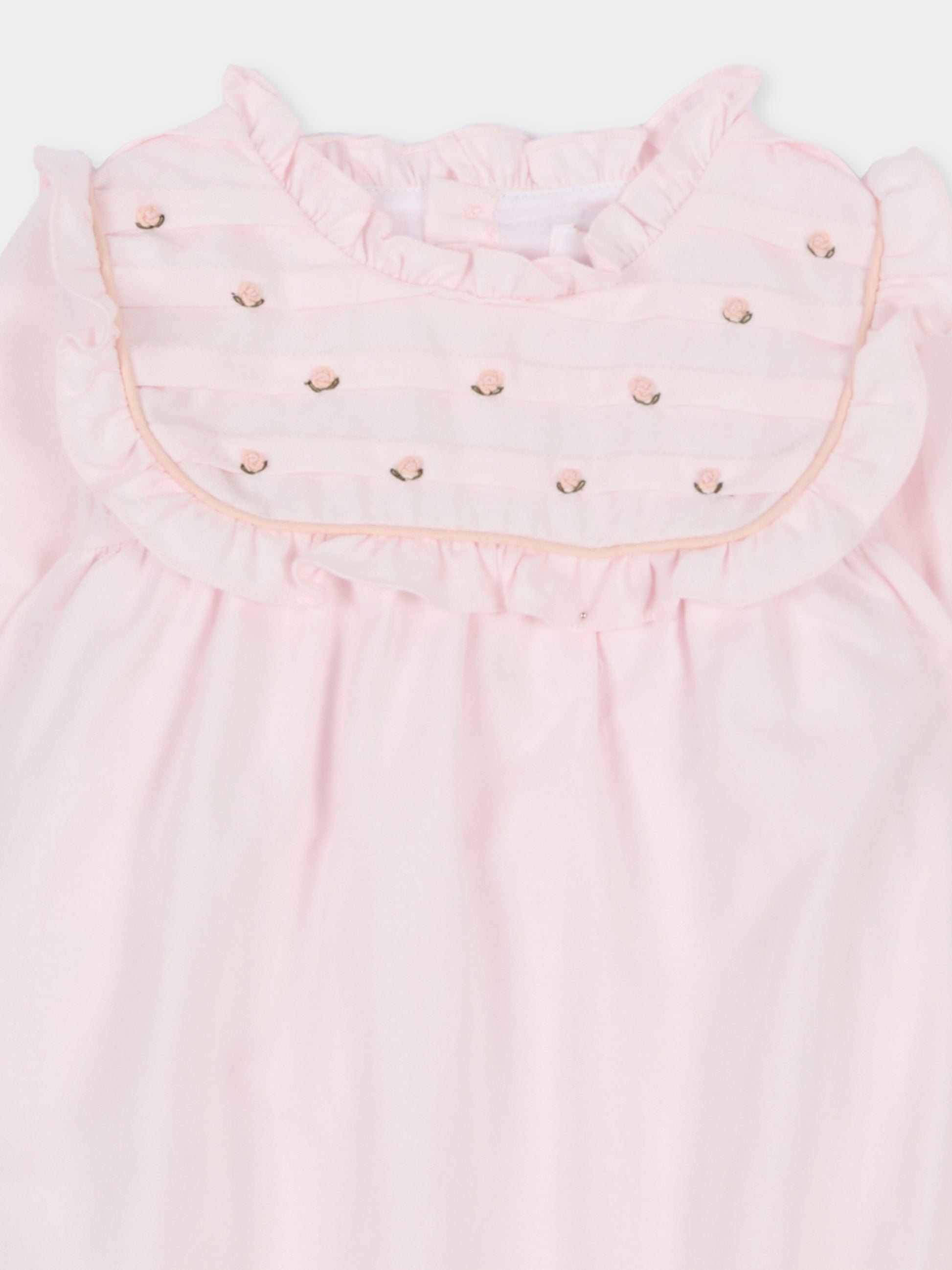 Tutina rosa per neonata con ruches,Kidiwi Handmade,37052 TU034