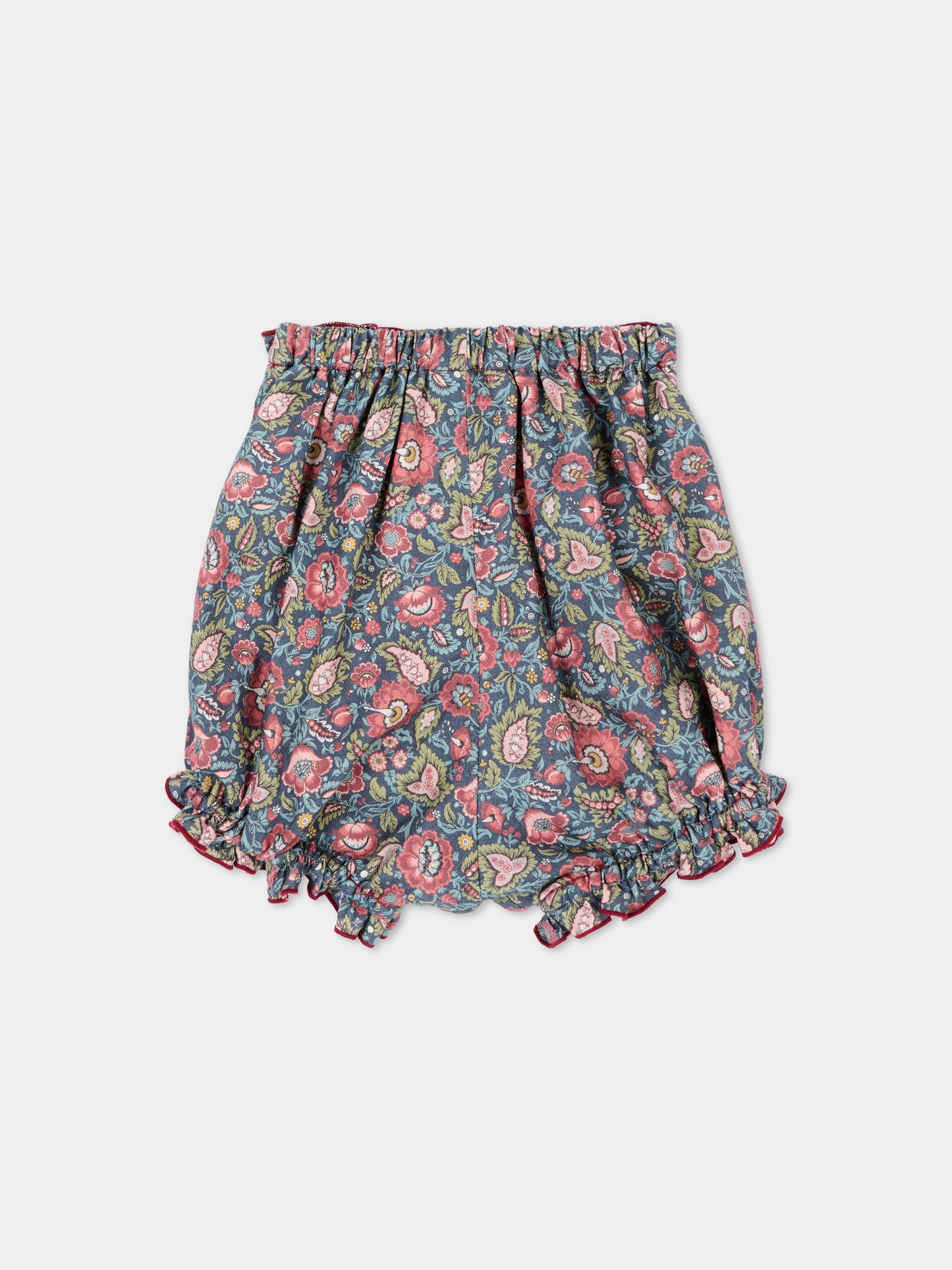 Shorts blu per neonata floreali,Kidiwi Handmade,37302 TI347