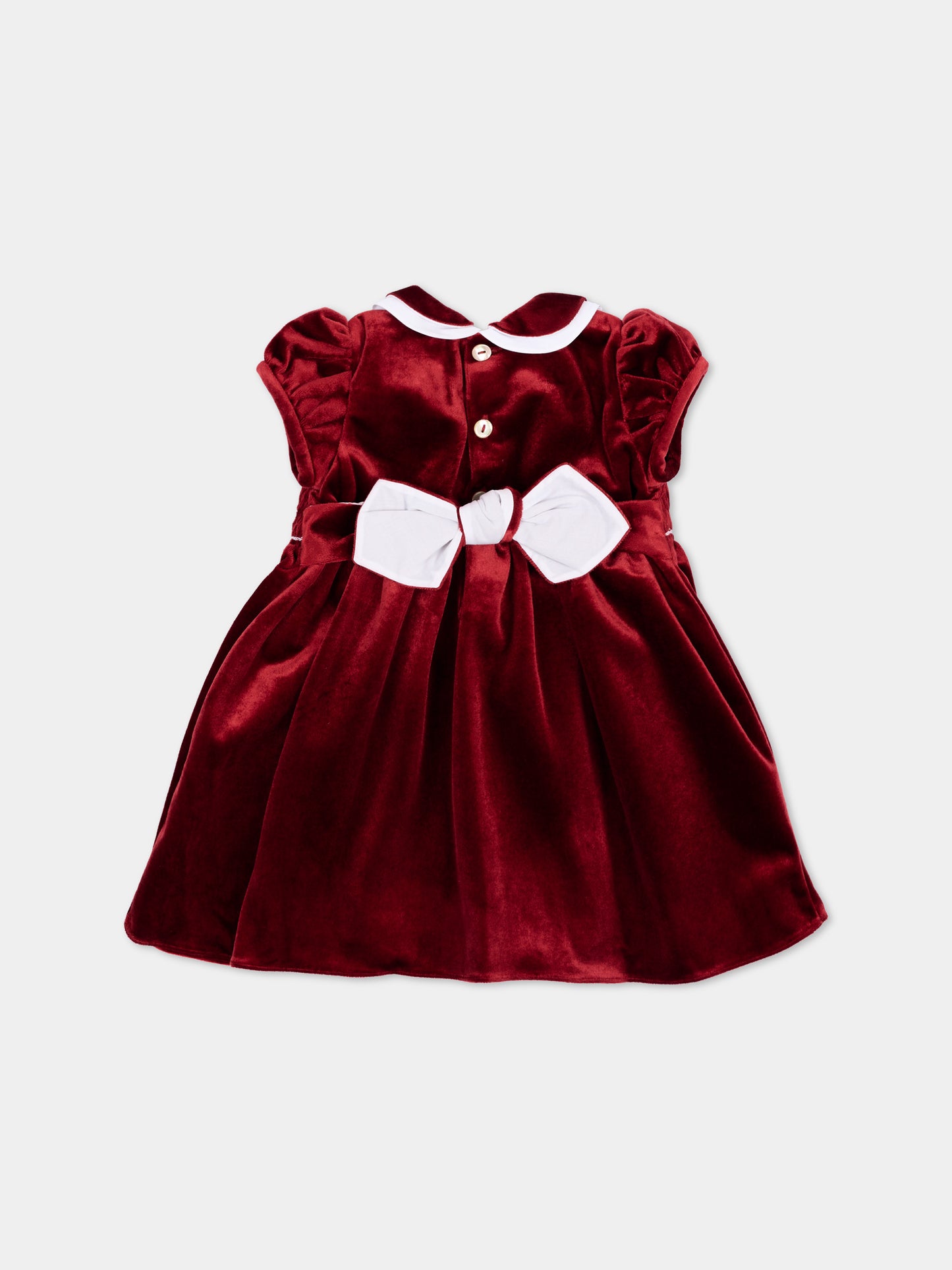 Abito elegante bordeaux per neonata,Kidiwi Handmade,37311 TV008