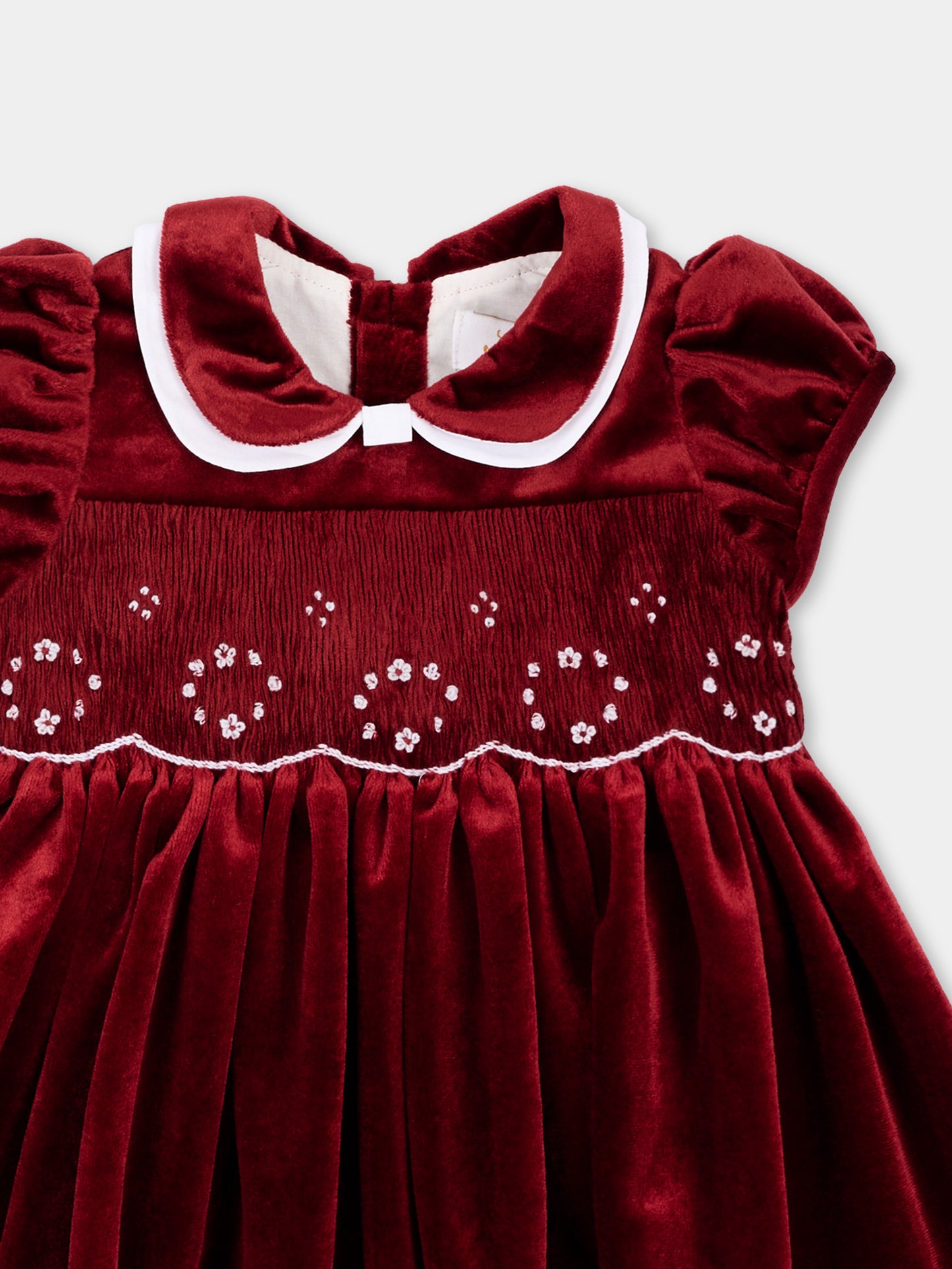 Abito elegante bordeaux per neonata,Kidiwi Handmade,37311 TV008