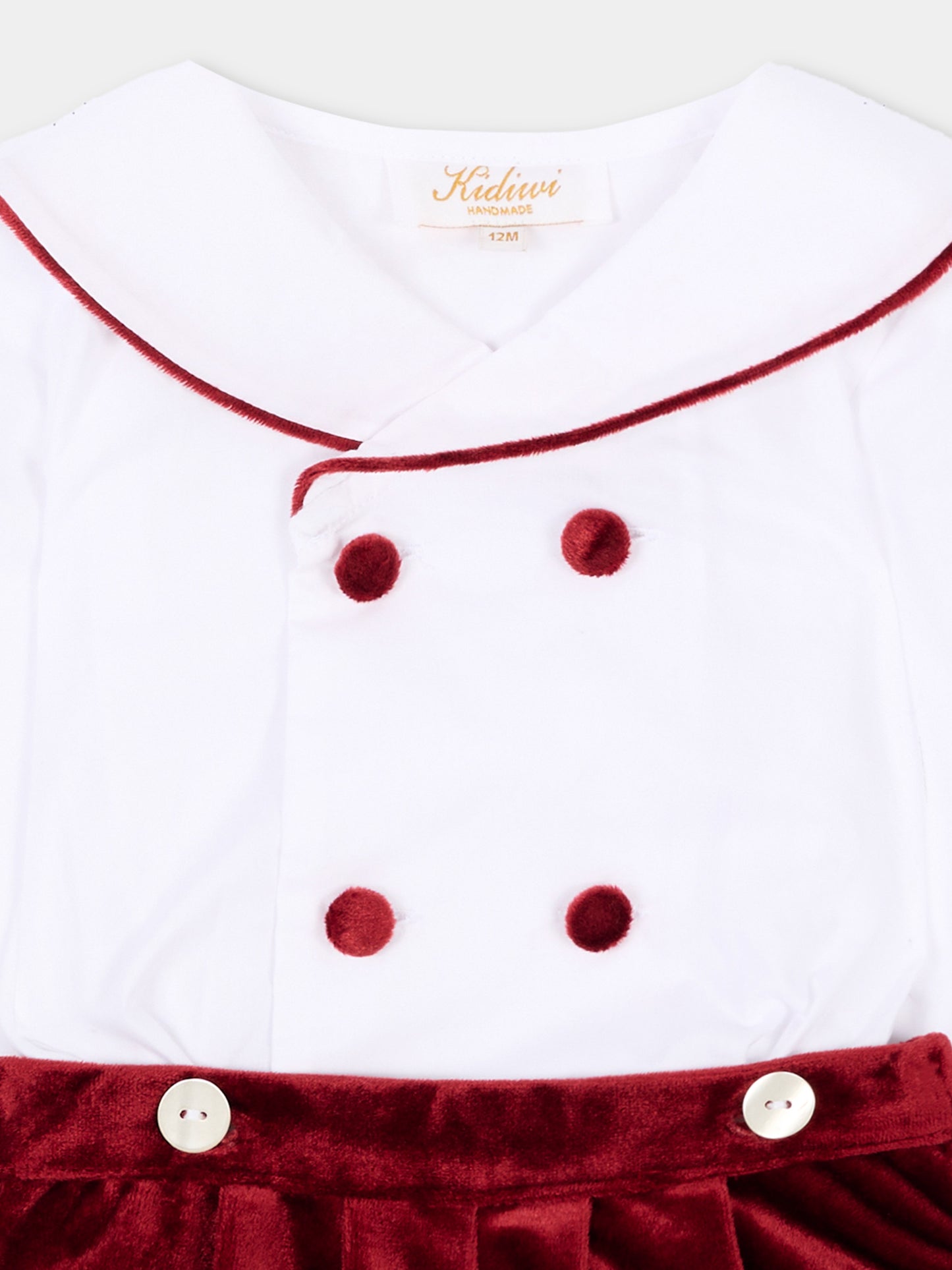 Completo elegante bianco per neonato,Kidiwi Handmade,37312 PTI/TV008 BB