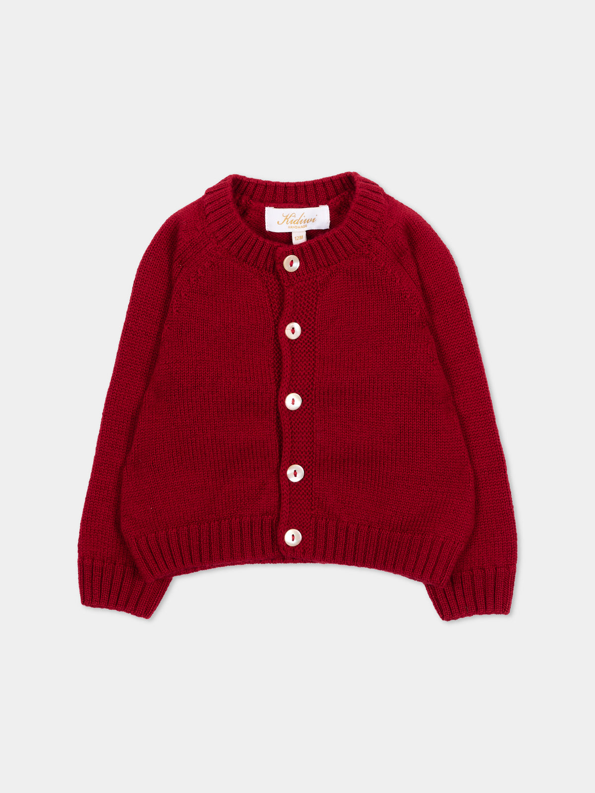 Cardigan bordeaux per neonata,Kidiwi Handmade,M0010BUR