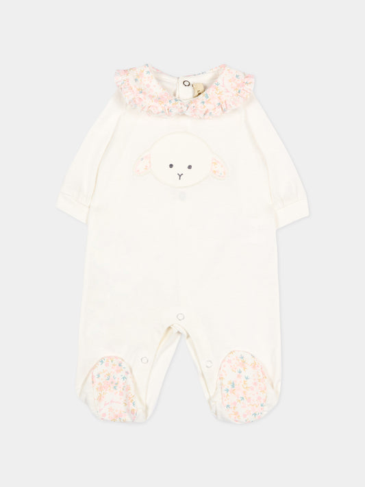 Tutina avorio per neonata con agnellino Olive,Le Boo Beebè,CB022 T351 2030