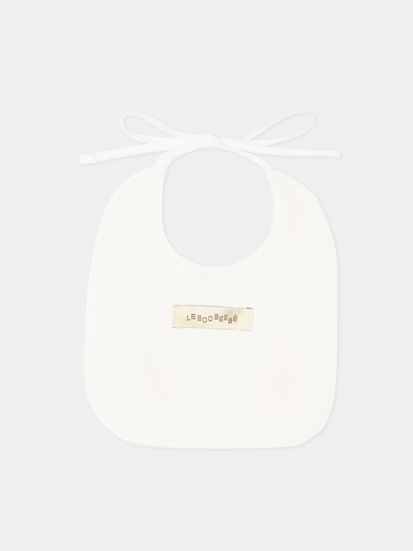 Bavaglino avorio per neonati con ricami,Le Boo Beebè,CBB023 T351 20