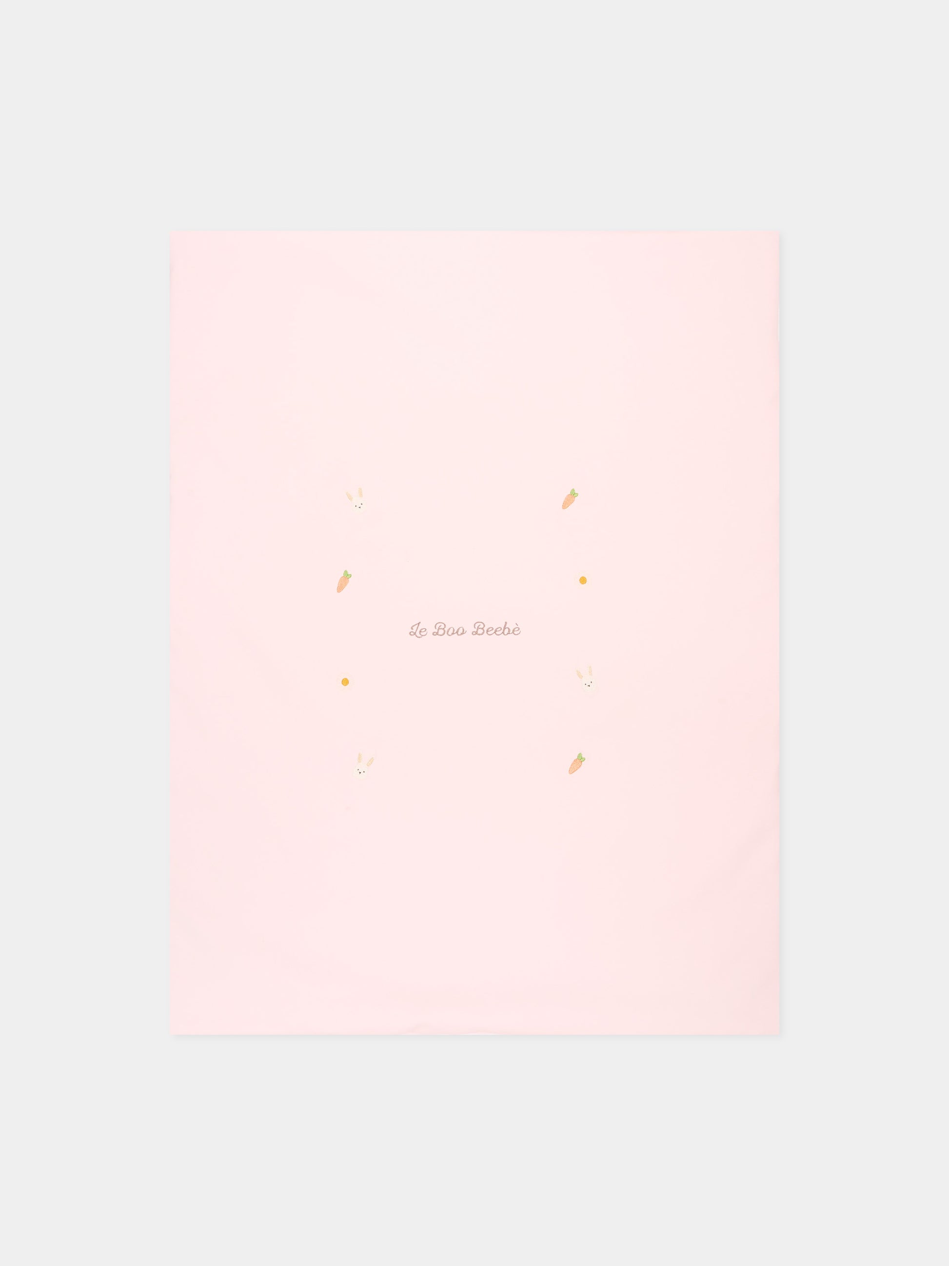 Coperta rosa per neonata con ricami,Le Boo Beebè,CBC023 T351 30