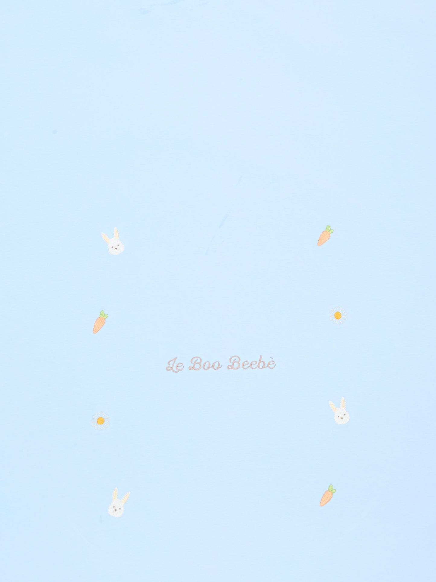 Coperta celeste per neonato con ricami,Le Boo Beebè,CBC023 T351 40