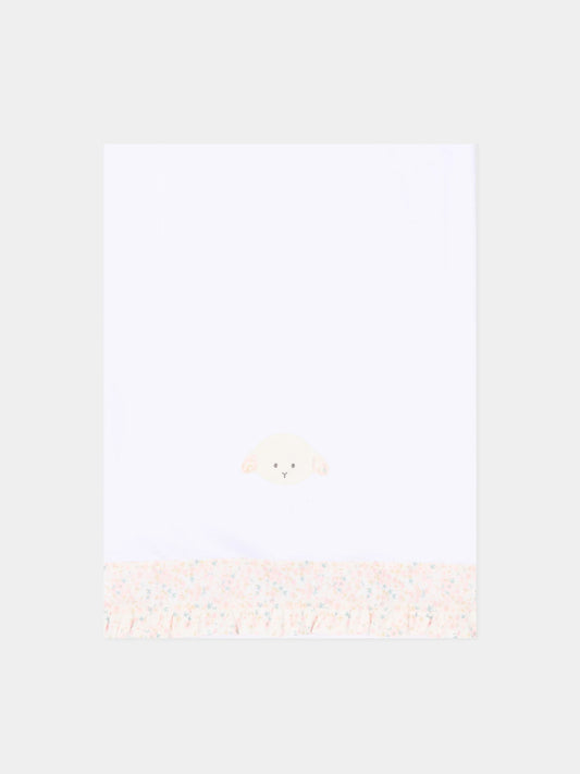 Lenzuola bianche per neonata con agnellino Olive,Le Boo Beebè,CBL022 T469 1030