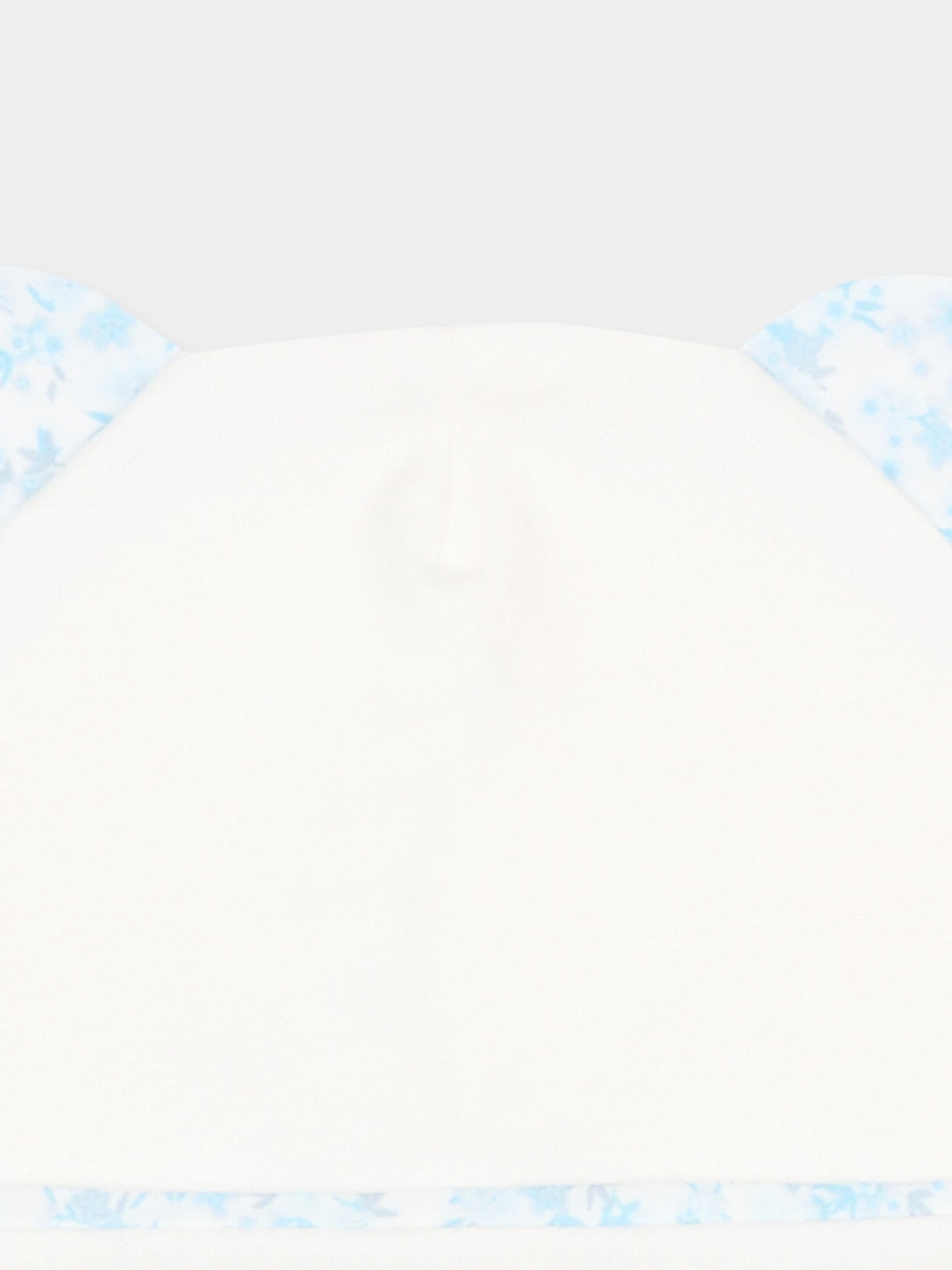 Cappellino avorio per neonato con orecchie in liberty,Le Boo Beebè,CCB021 T351 40