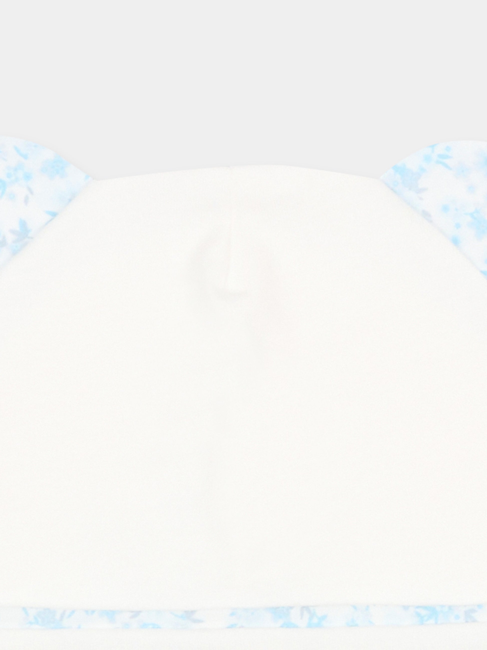 Cappellino avorio per neonato con orecchie in liberty,Le Boo Beebè,CCB021 T351 40