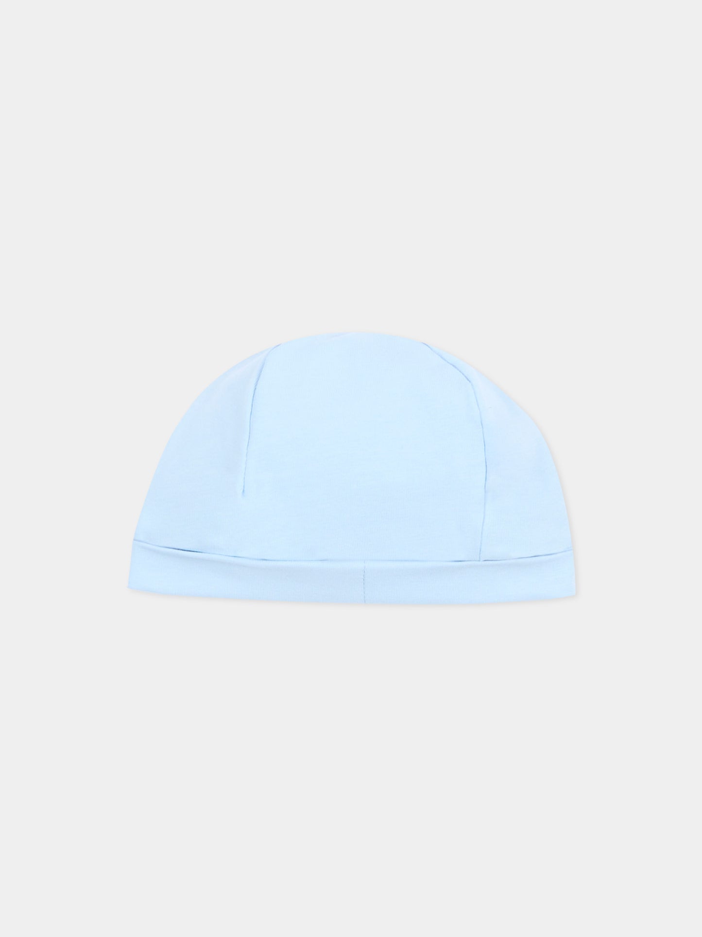 Cappellino celeste per neonato con ricami,Le Boo Beebè,CCB022 T351 40